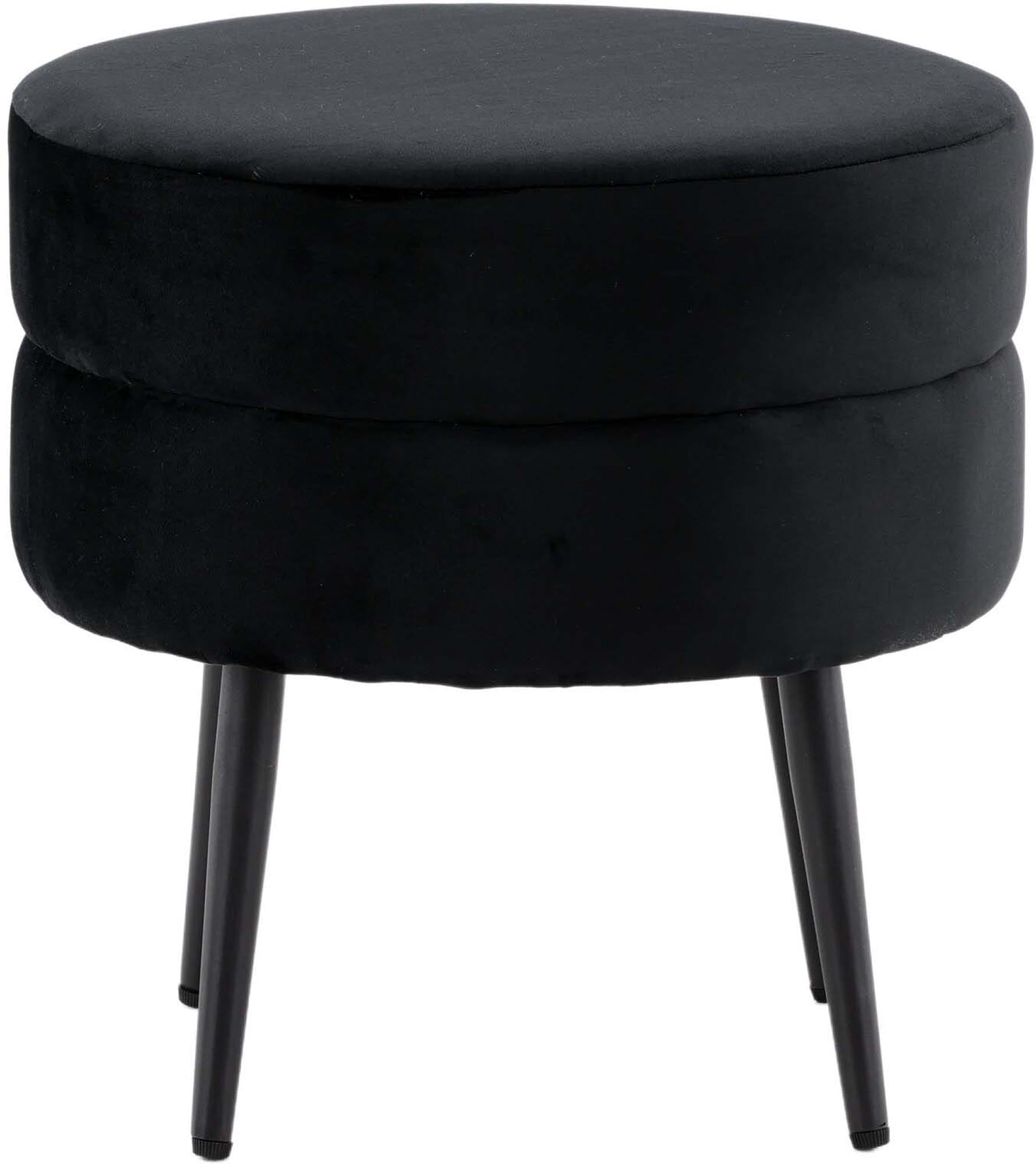 Pot Ottoman / Pouf in Schwarz präsentiert im Onlineshop von KAQTU Design AG. Pouf ist von Venture Home