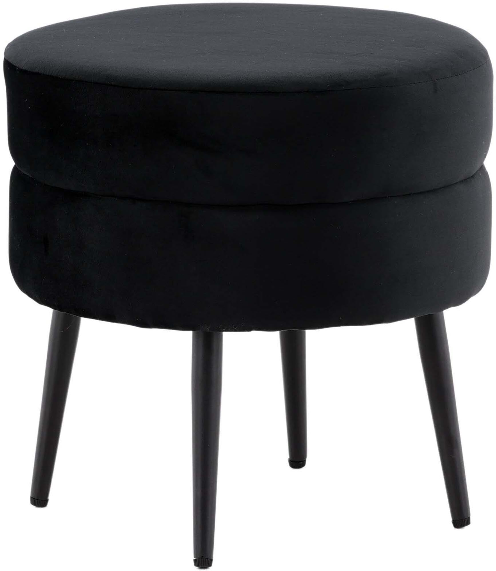 Pot Ottoman / Pouf in Schwarz präsentiert im Onlineshop von KAQTU Design AG. Pouf ist von Venture Home