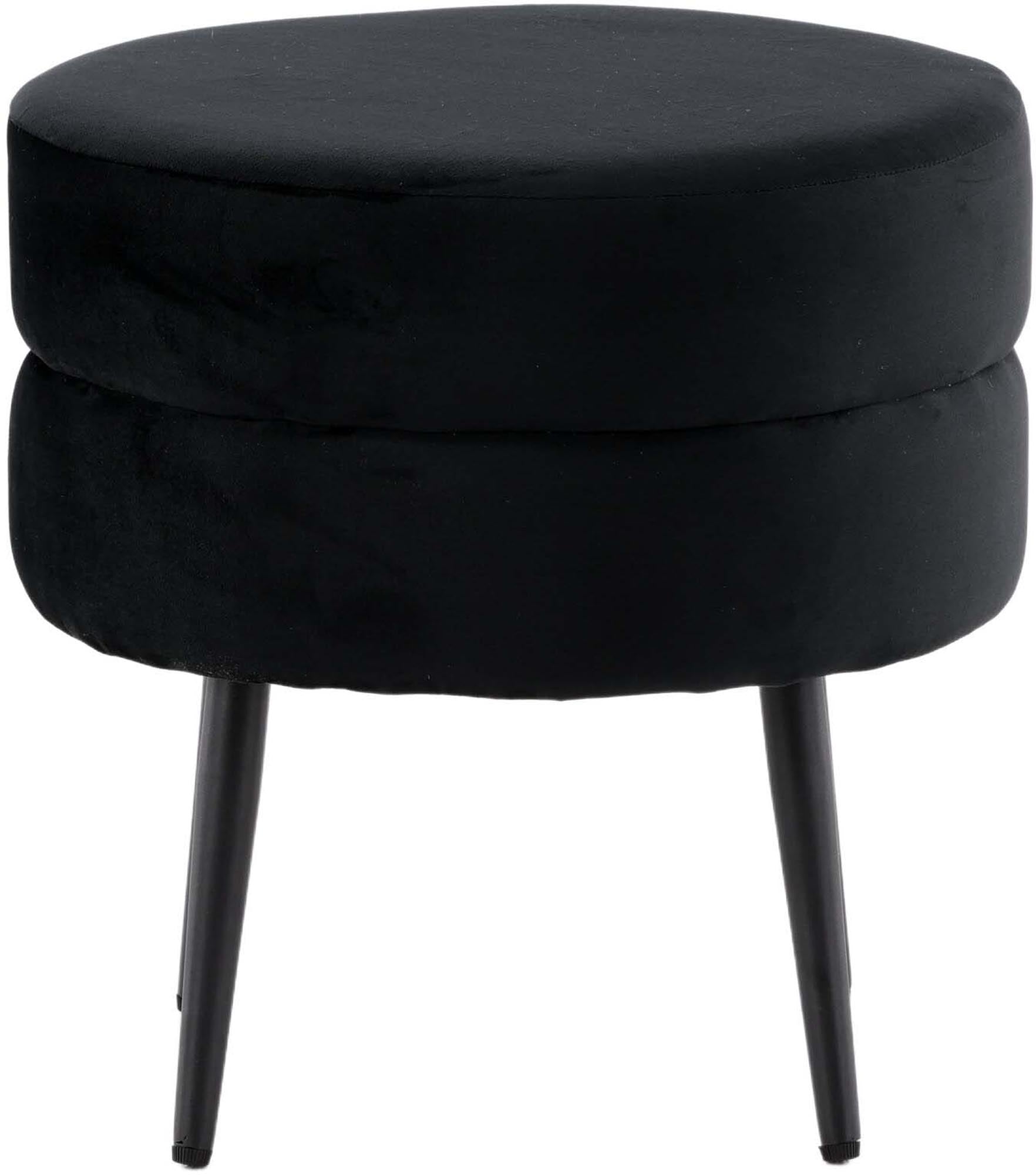 Pot Ottoman / Pouf in Schwarz präsentiert im Onlineshop von KAQTU Design AG. Pouf ist von Venture Home