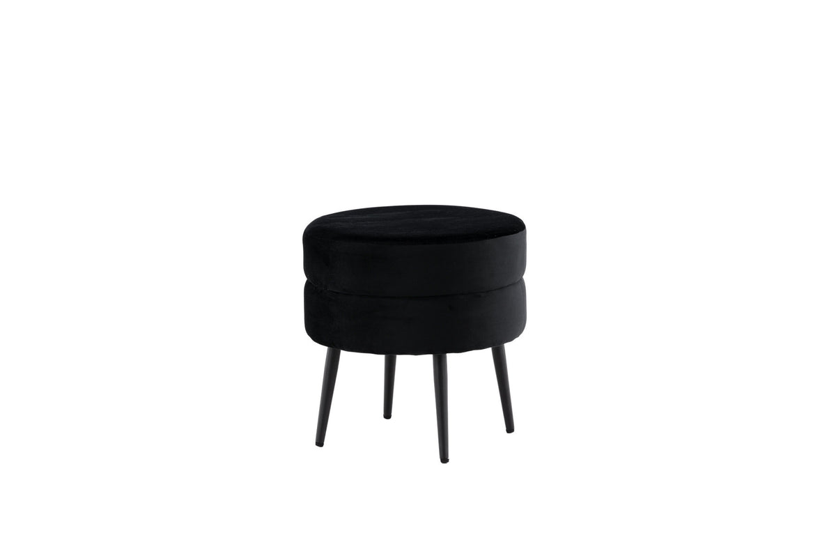 Pot Ottoman / Pouf in Schwarz präsentiert im Onlineshop von KAQTU Design AG. Pouf ist von Venture Home