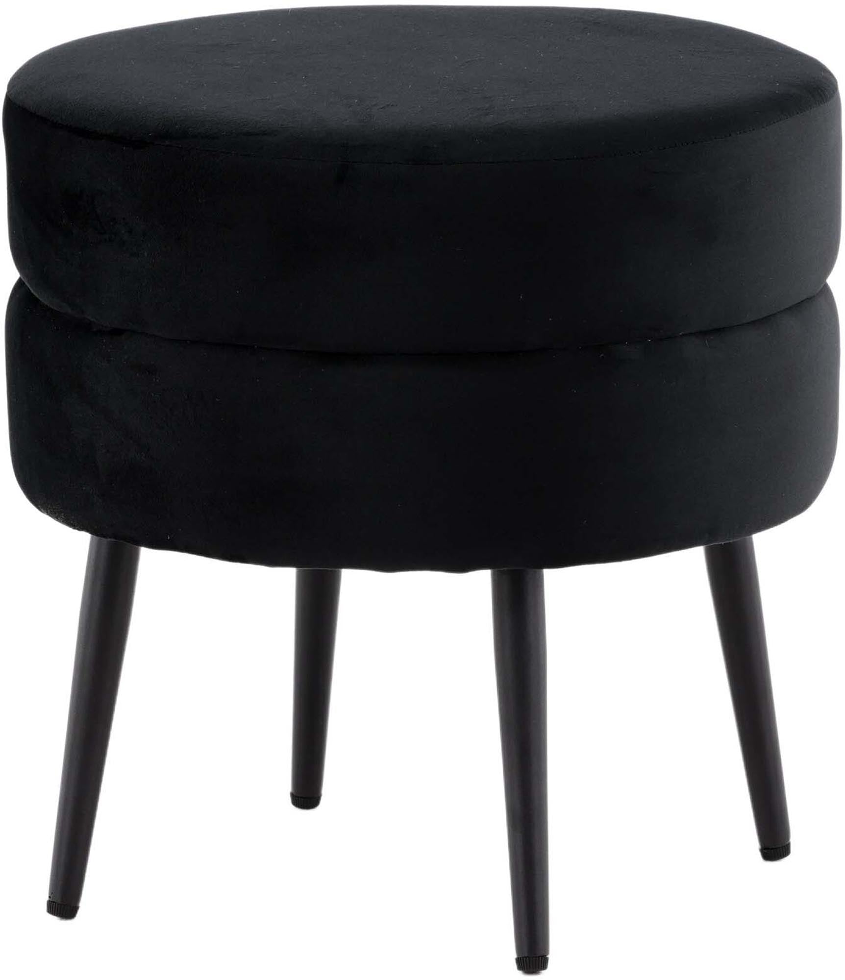 Pot Ottoman / Pouf in Schwarz präsentiert im Onlineshop von KAQTU Design AG. Pouf ist von Venture Home