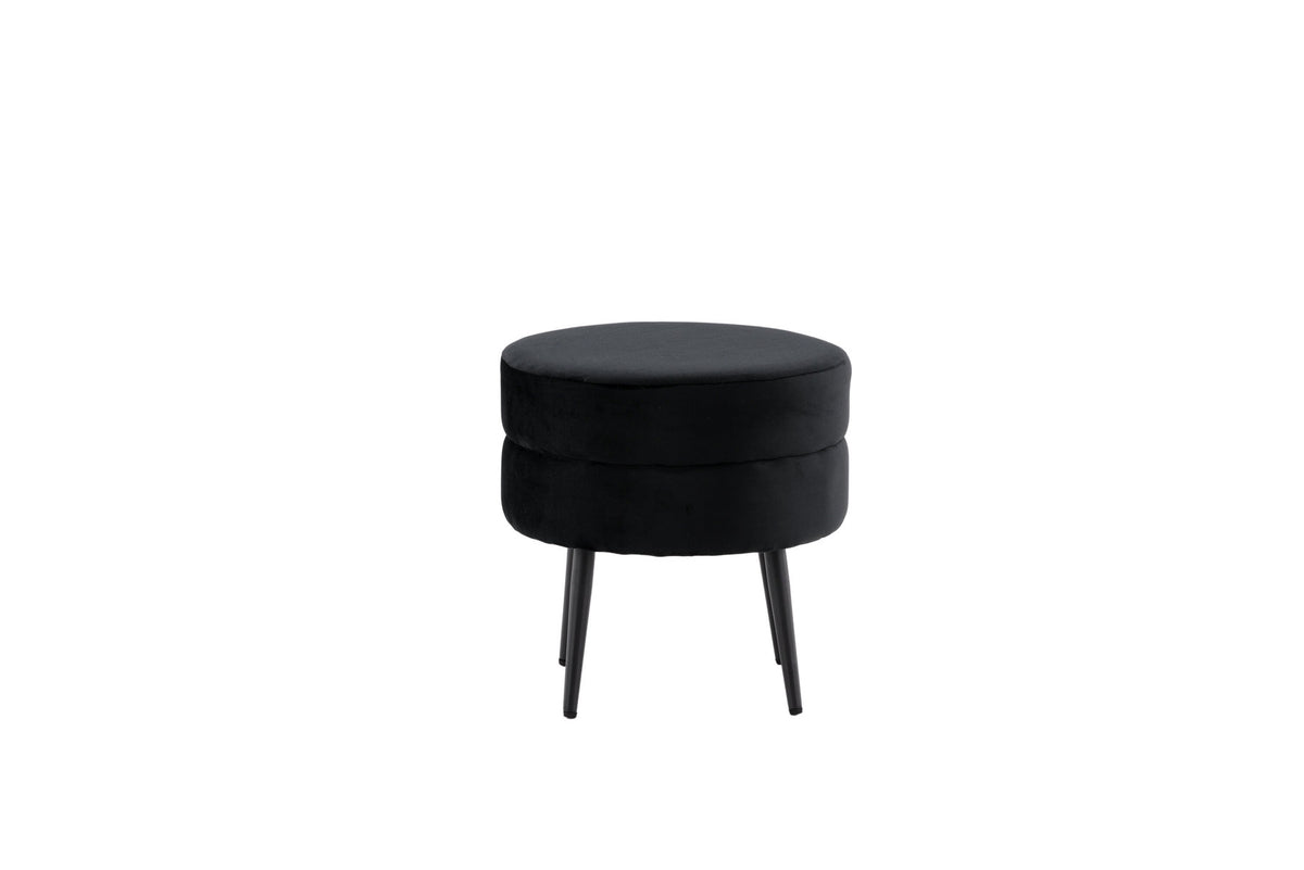 Pot Ottoman / Pouf in Schwarz präsentiert im Onlineshop von KAQTU Design AG. Pouf ist von Venture Home
