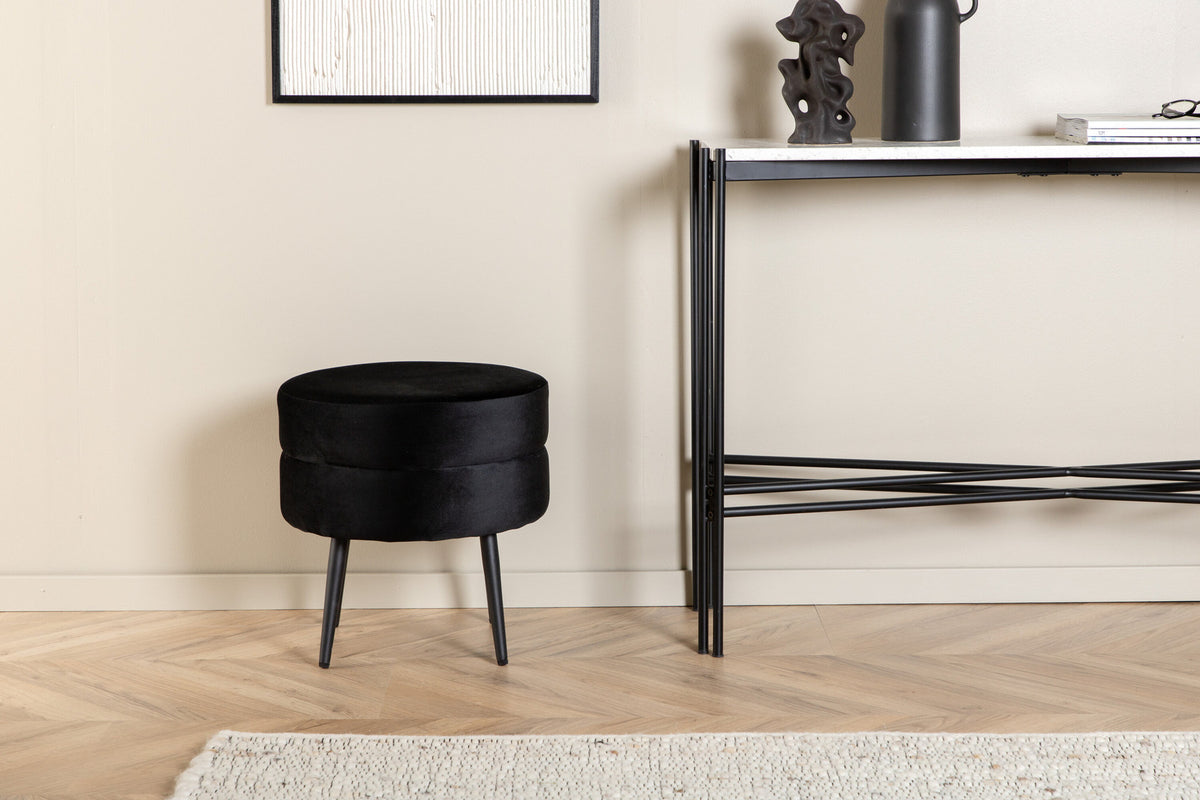 Pot Ottoman / Pouf in Schwarz präsentiert im Onlineshop von KAQTU Design AG. Pouf ist von Venture Home