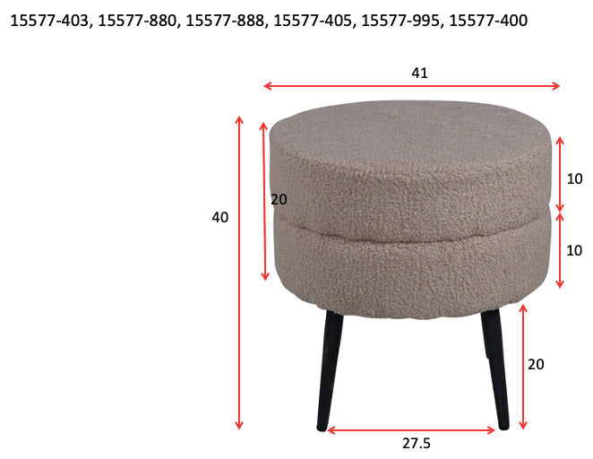 Pot Ottoman / Pouf in Grau präsentiert im Onlineshop von KAQTU Design AG. Pouf ist von Venture Home