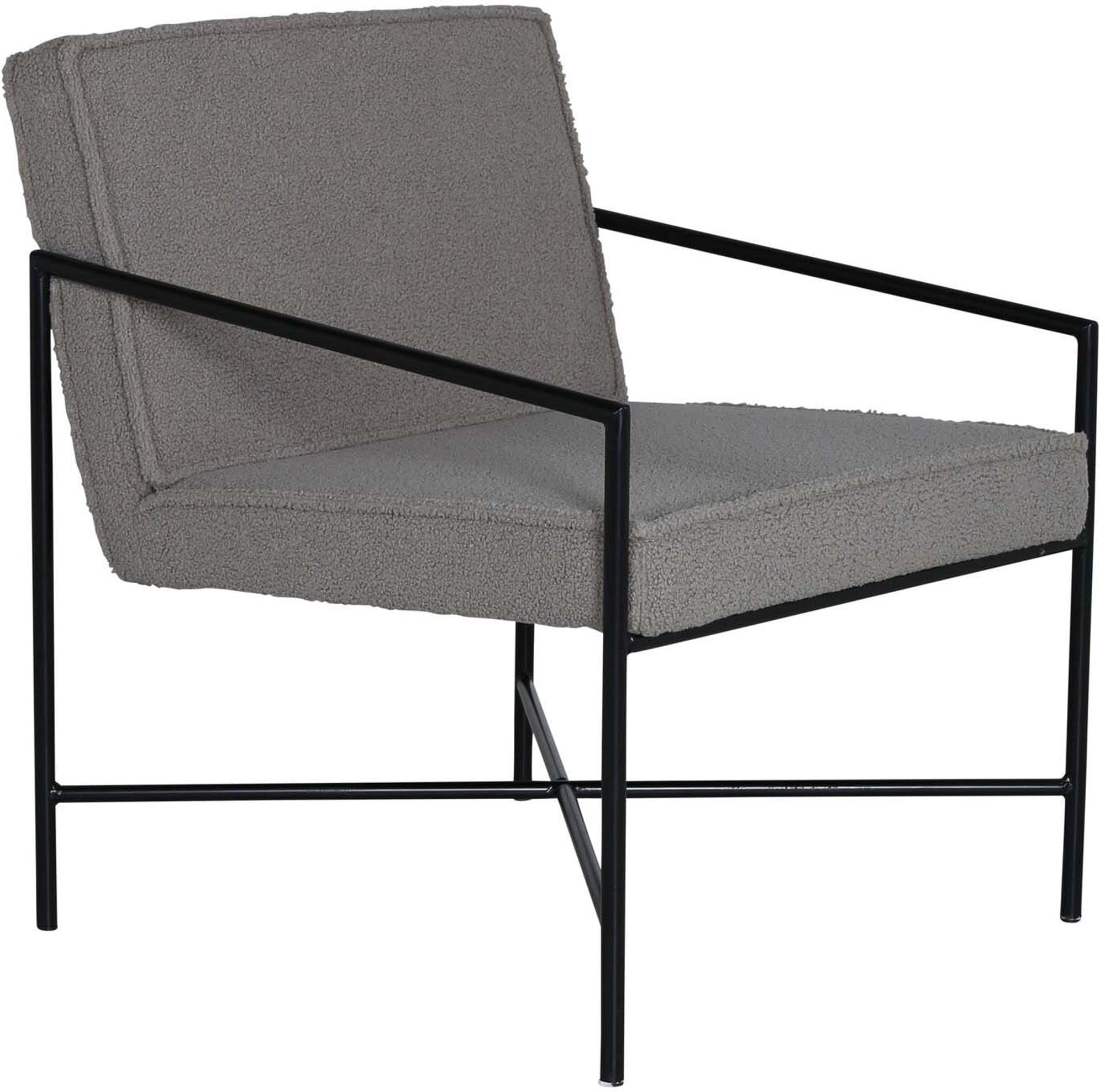 Rakel Sessel von Venture Home: Moderner skandinavischer Minimalismus trifft auf kuscheligen Teddy-Stoff für entspannte Stunden.