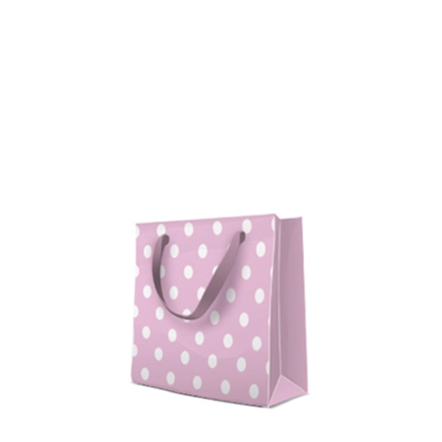 Geschenktüte rosa/weiss m. Punkten 17x6x17cm in Pink präsentiert im Onlineshop von KAQTU Design AG. Geschenkzubehör ist von PAW