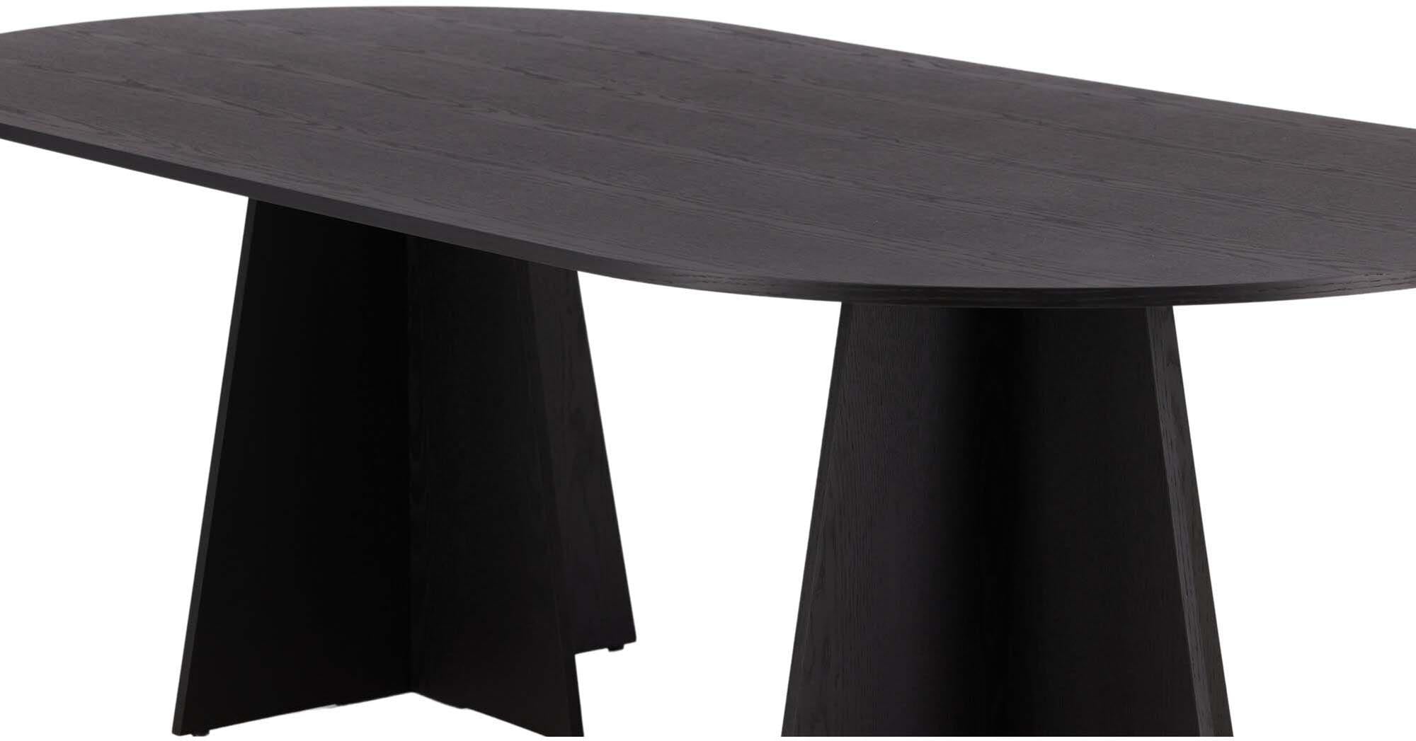 Eleganter Bootcut Esstisch oval von Venture Home, aus hochwertigem MDF mit feinem Furnier. Ideal für stilvolle Esszimmer und gesellige Abende.