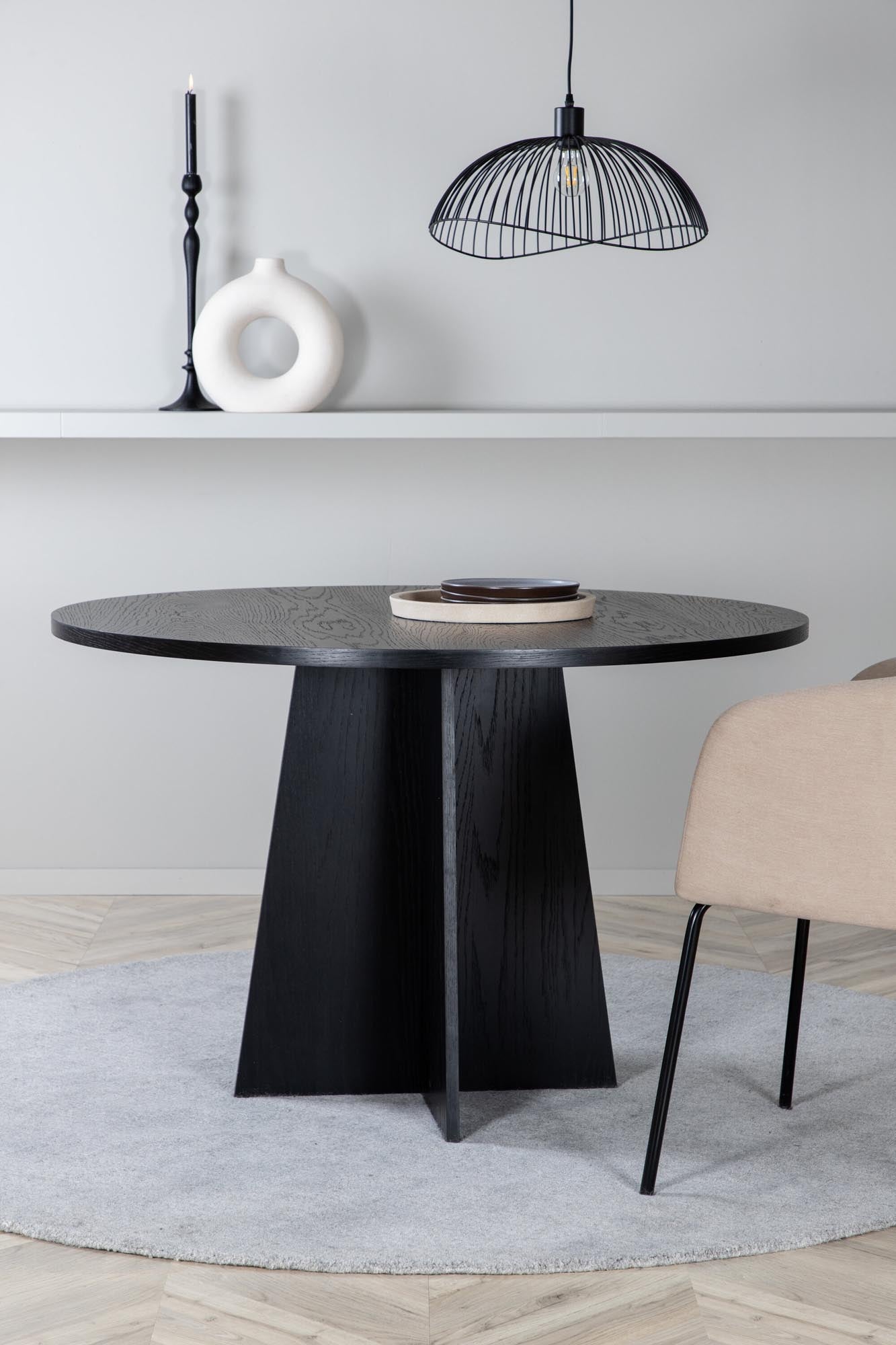 Bootcut Esstisch rund in Schwarz präsentiert im Onlineshop von KAQTU Design AG. Esstisch ist von Venture Home
