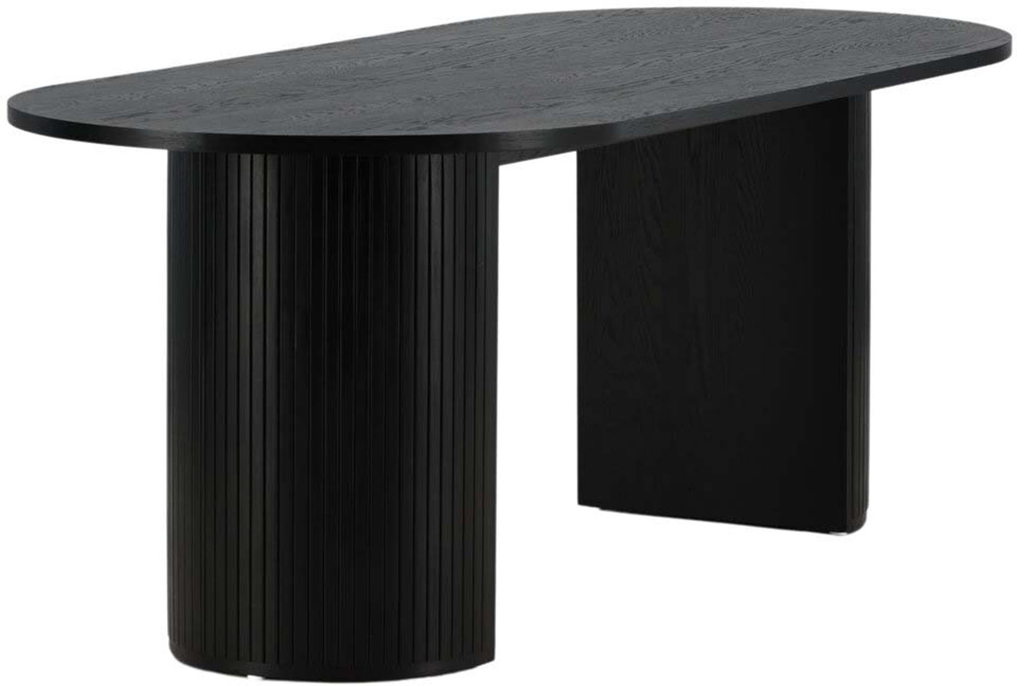 Eleganter Bianca Tisch von Venture Home in ovaler Form. Ideal für gesellige Abende und stilvolle Essbereiche. Hochwertige MDF-Oberfläche.