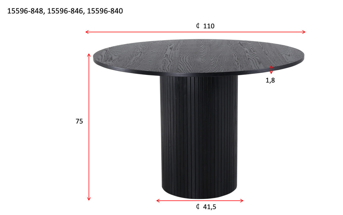 Bianca Esstisch in Schwarz präsentiert im Onlineshop von KAQTU Design AG. Esstisch ist von Venture Home