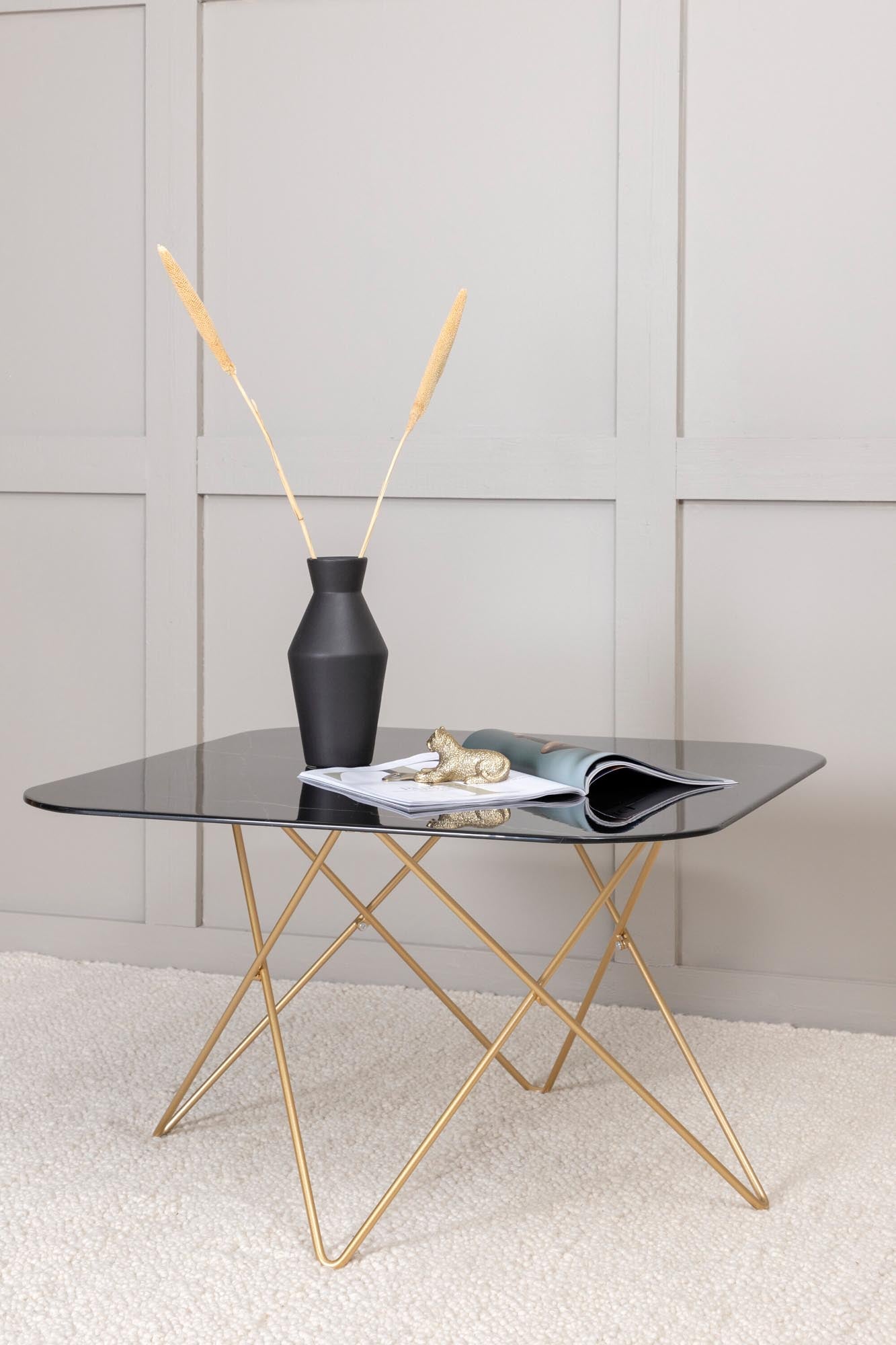 Tristar Beistelltisch in Schwarz / Gold präsentiert im Onlineshop von KAQTU Design AG. Beistelltisch ist von Venture Home