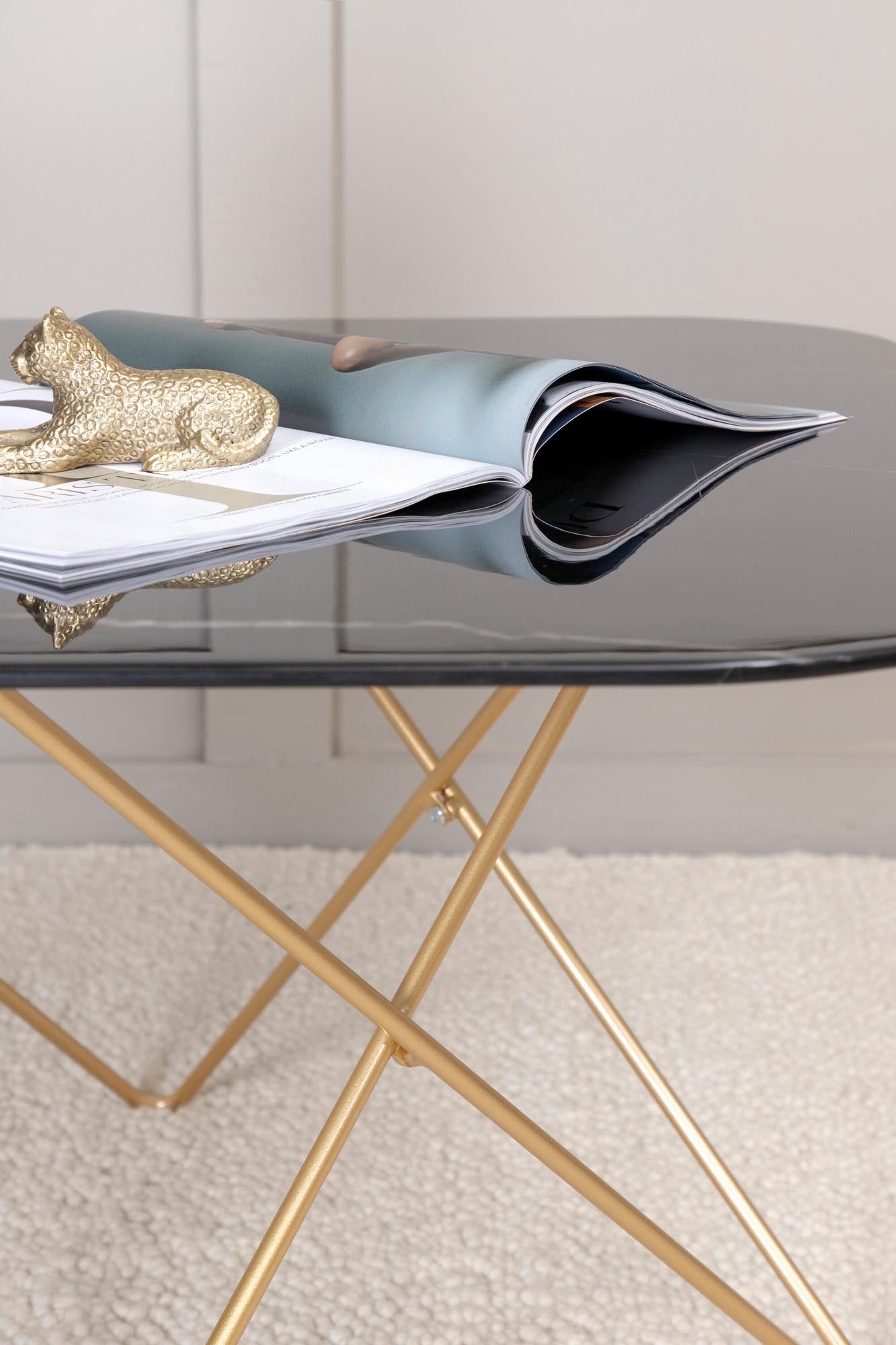 Tristar Beistelltisch in Schwarz / Gold präsentiert im Onlineshop von KAQTU Design AG. Beistelltisch ist von Venture Home