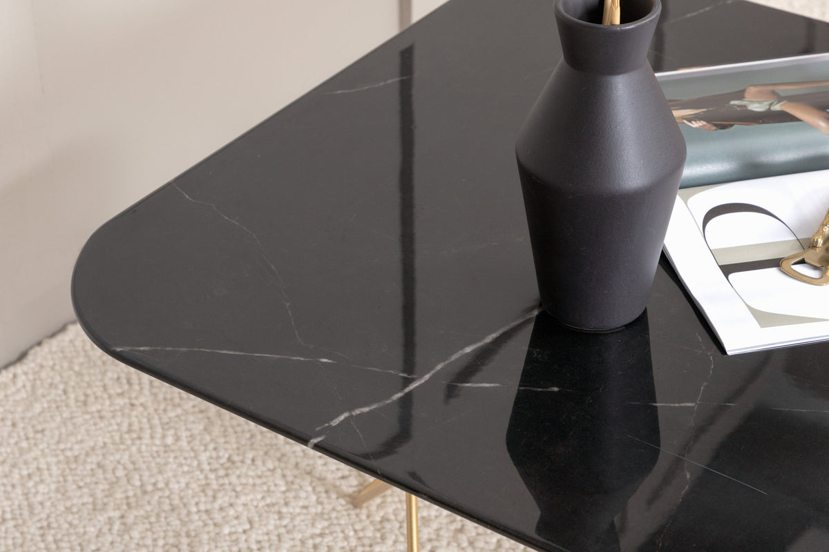 Tristar Beistelltisch in Schwarz / Gold präsentiert im Onlineshop von KAQTU Design AG. Beistelltisch ist von Venture Home