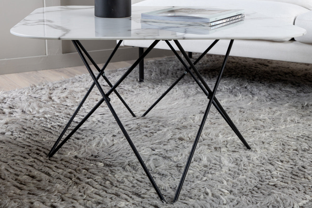 Tristar Beistelltisch in Weiss / Schwarz präsentiert im Onlineshop von KAQTU Design AG. Beistelltisch ist von Venture Home