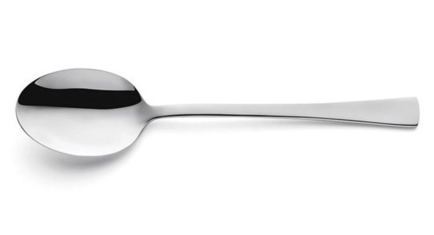 Hochwertiger Atlantic Dessertlöffel von Amefa, gefertigt aus 18/10 Edelstahl, glänzende Oberfläche, ideal für feine Desserts und festliche Anlässe.