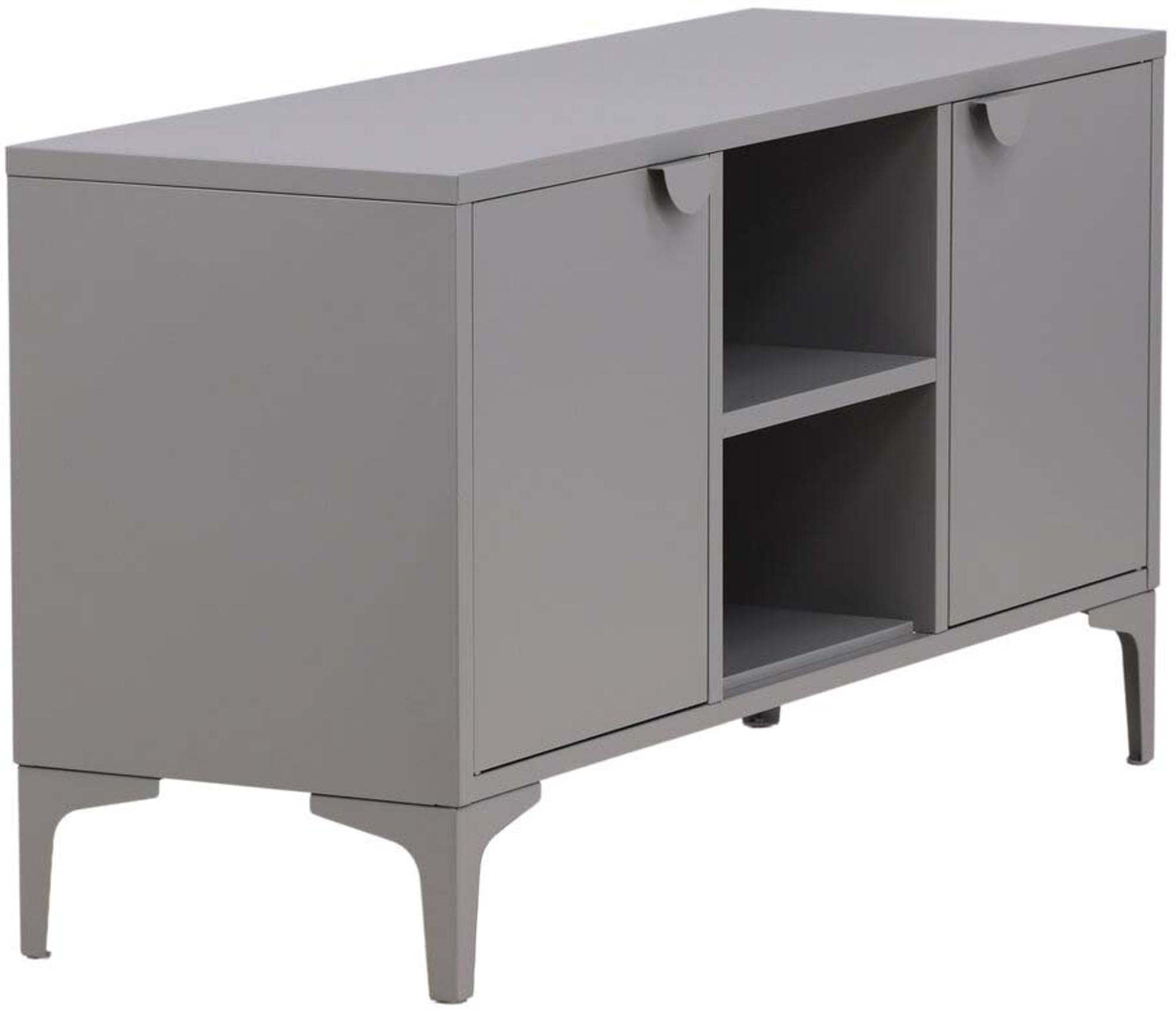 Stilvolle Piring TV-Bank von Venture Home: Robuste Stahlkonstruktion, viel Stauraum und modernes Design für Ihr Zuhause.