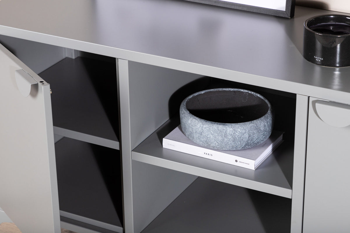 Piring TV Ständer in Hellgrau präsentiert im Onlineshop von KAQTU Design AG. TV-Möbel ist von Venture Home