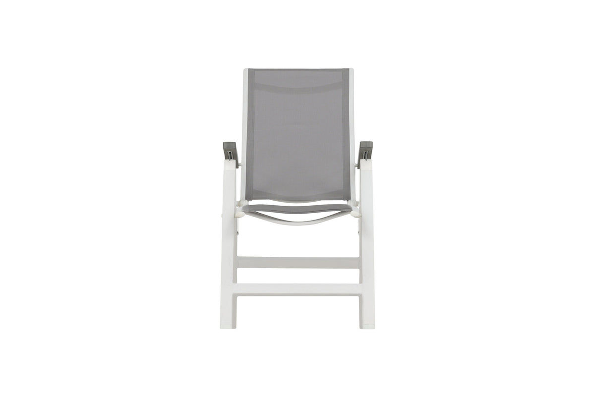 Albany Light Stuhl in Grau präsentiert im Onlineshop von KAQTU Design AG. Gartenstuhl mit Armlehnen ist von Venture Home