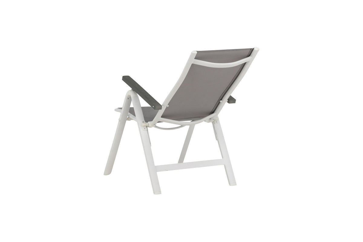 Albany Light Stuhl in Grau präsentiert im Onlineshop von KAQTU Design AG. Gartenstuhl mit Armlehnen ist von Venture Home
