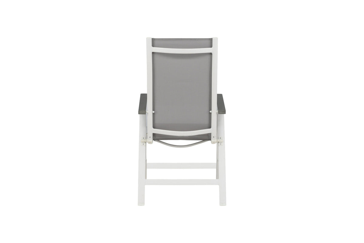 Albany Light Stuhl in Grau präsentiert im Onlineshop von KAQTU Design AG. Gartenstuhl mit Armlehnen ist von Venture Home