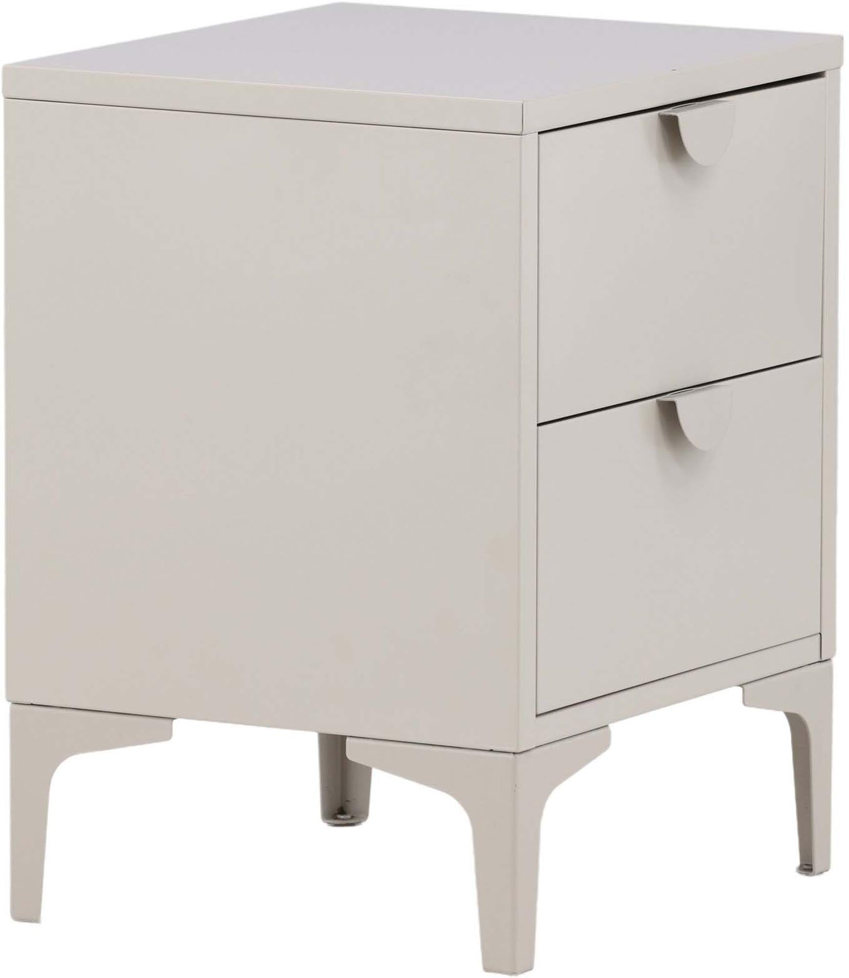 Entdecken Sie den Piring 2 Korpus von Venture Home: Elegante beige Oberfläche, praktische Schubladen und luftiges Design für jeden Raum.