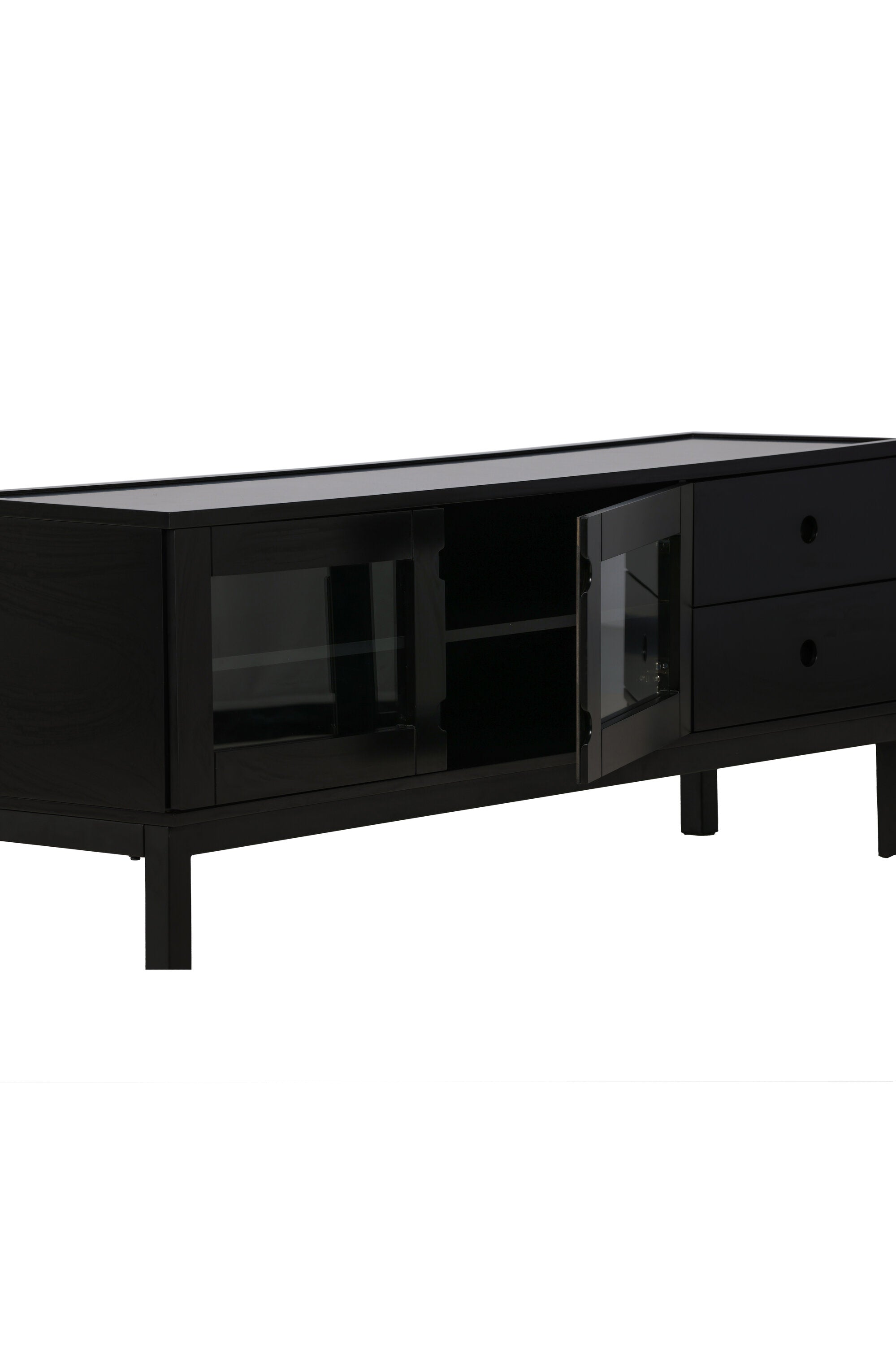 Alcoa Kabinett in Schwarz präsentiert im Onlineshop von KAQTU Design AG. Regal Zubehör ist von Venture Home
