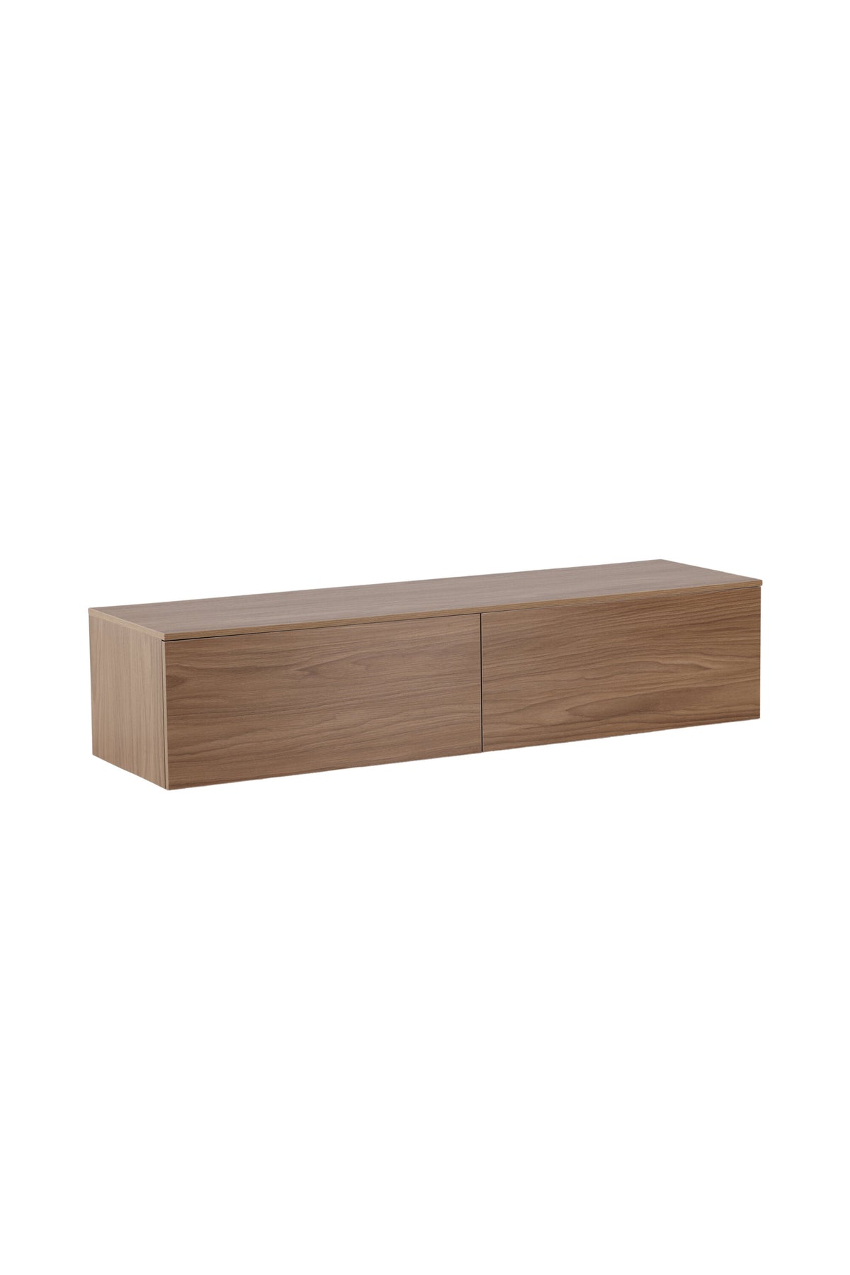 Frihamn Kommode von Venture Home, rechteckiges Sideboard aus MDF, Kunststoff und Pappel in Nussbaum mit Walnuss-Maserung.