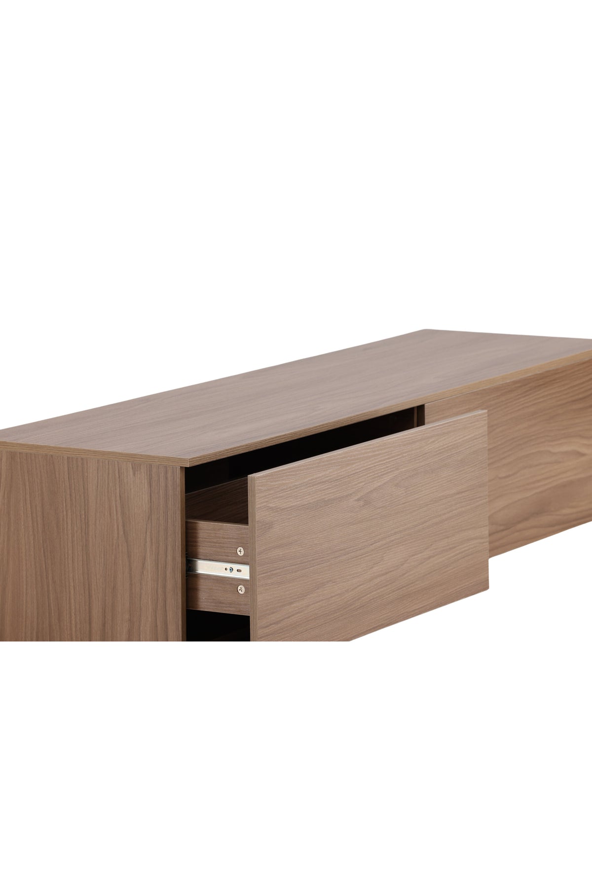 Frihamn Kommode von Venture Home, rechteckiges Sideboard aus MDF, Kunststoff und Pappel in Nussbaum mit Walnuss-Maserung.