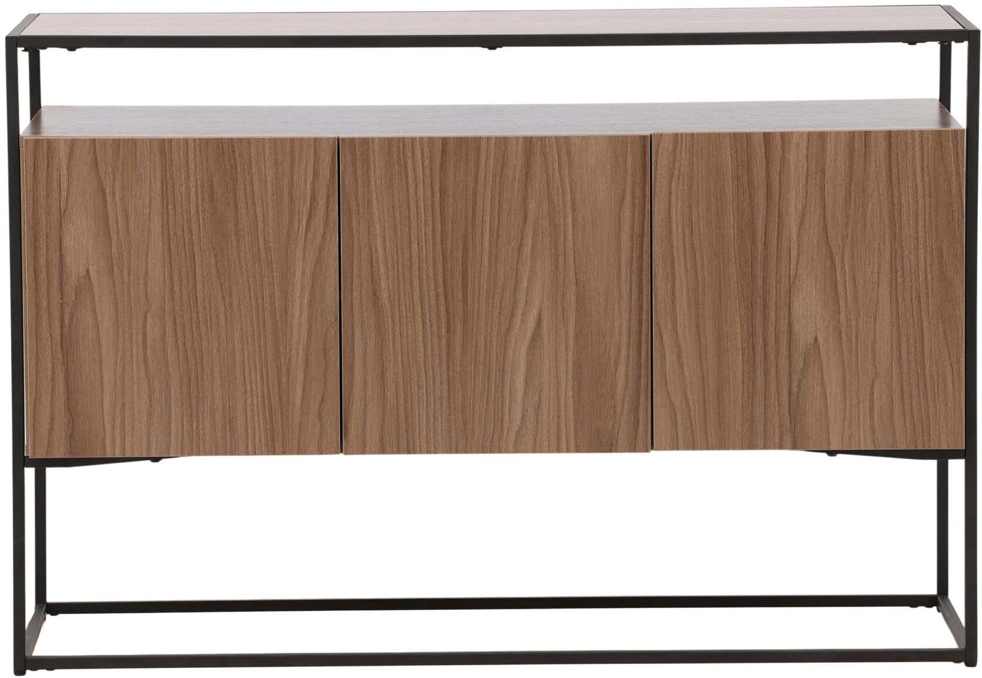 Erleben Sie den Kingsport Kabinett von Venture Home – ein stilvolles Möbelstück aus robustem Pappelholz mit großzügigen Ablageflächen für Ihre Einrichtung.