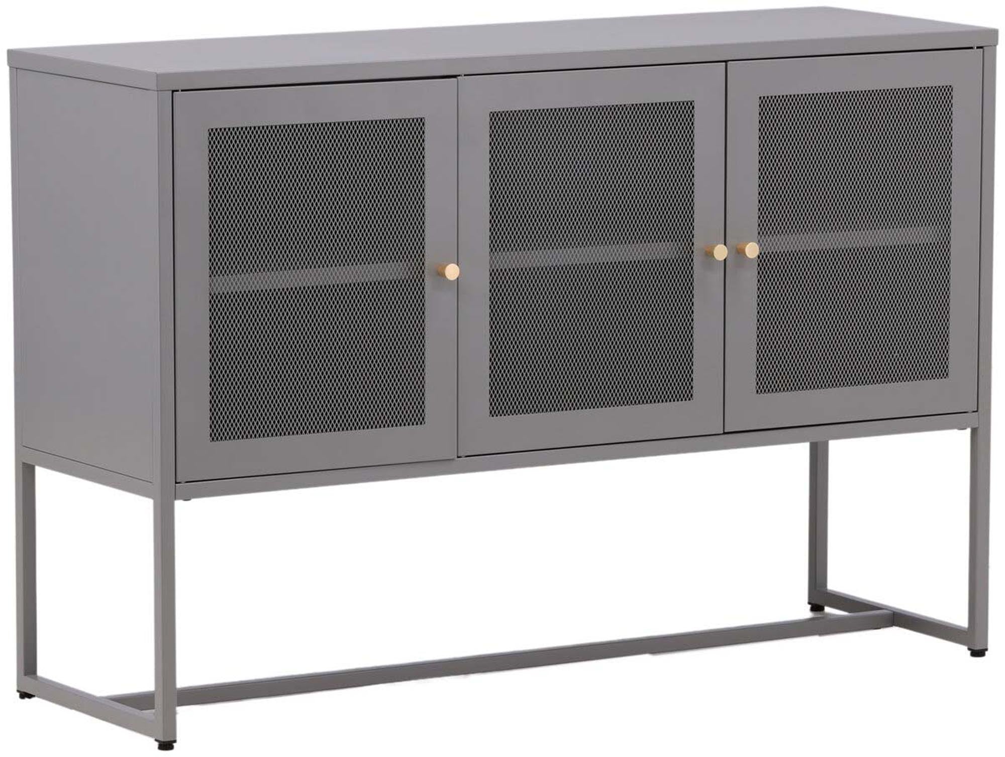 Malla Kabinett von Venture Home: Stilvolles Industriedesign mit stabilen Stahlbeinen und geräumigen Regalen für elegante Aufbewahrung.