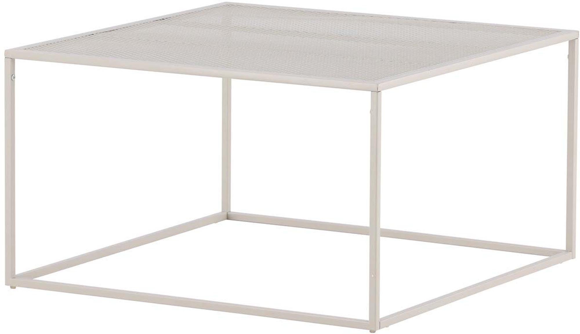 Eleganter Netz Coffee Tisch von Venture Home aus robustem Stahl in Beige. Minimalistisches Design für jedes Wohnzimmer.