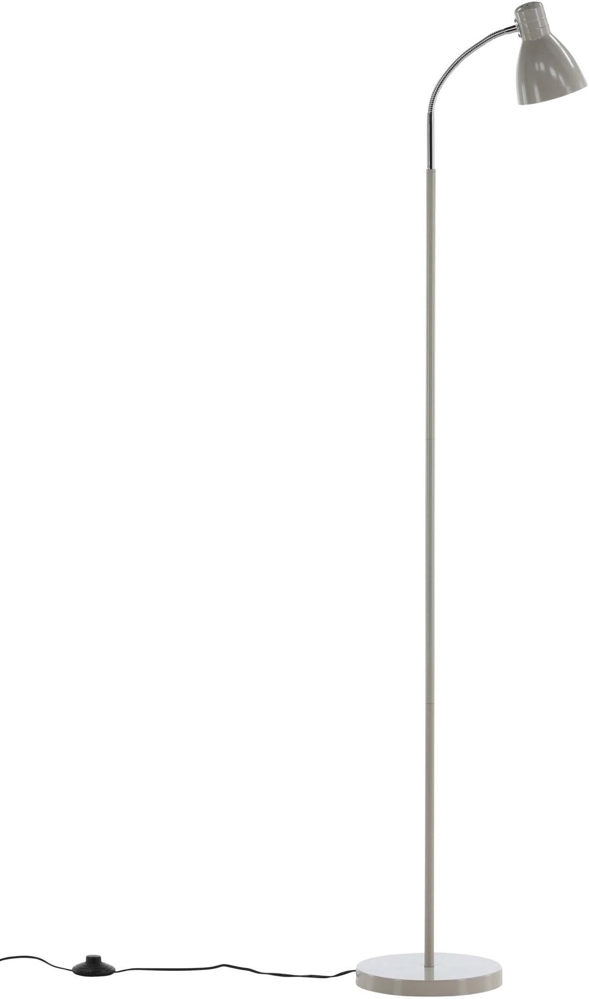 Die Lina Stehleuchte von Venture Home: Elegantes Design, drehbare Glov-Lampe, hochwertiger Stahl, beige Farbe, ideal für Wohnzimmer.