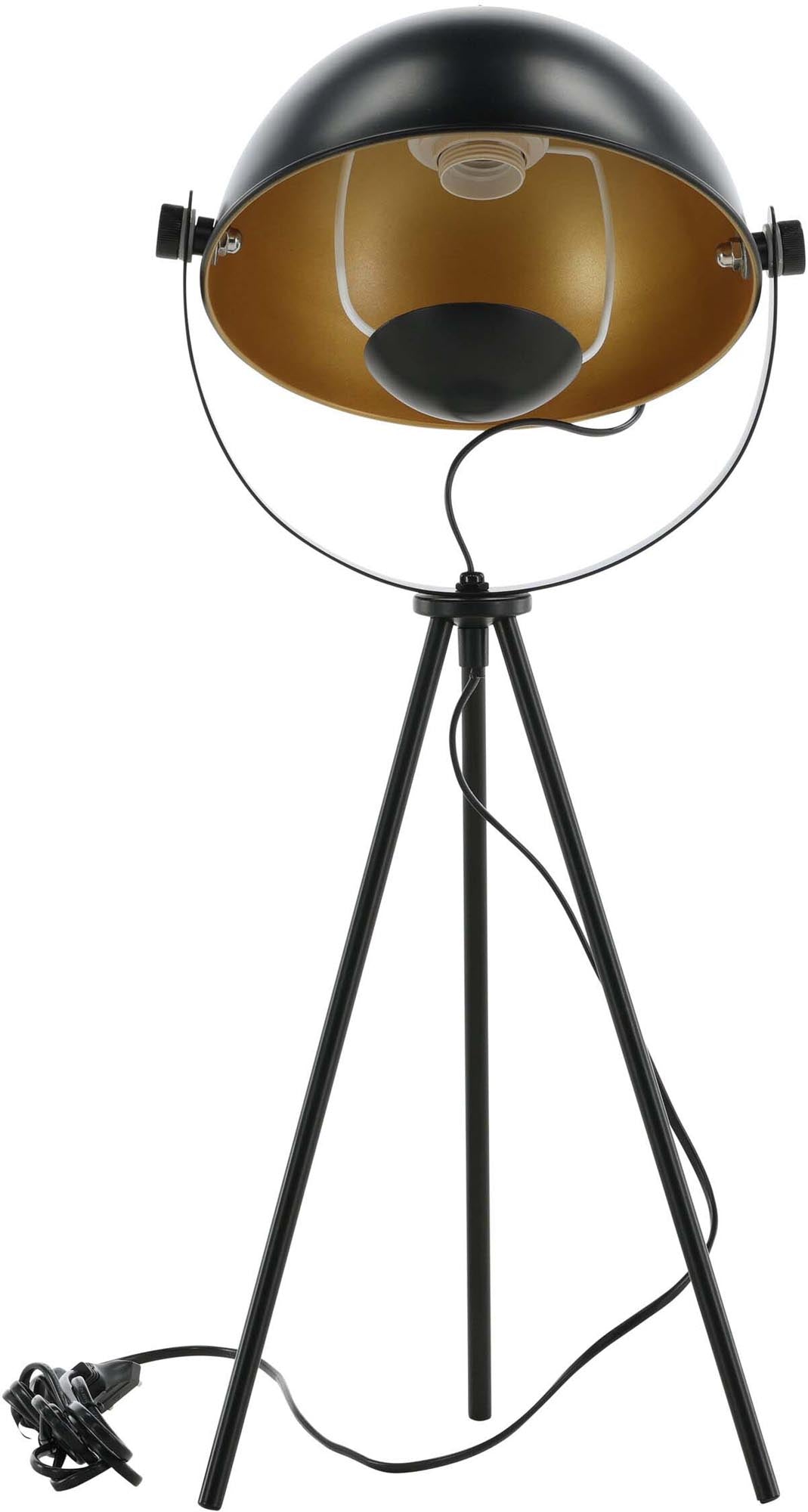 Die Search Tischleuchte von Venture Home: Elegantes Design aus robustem Stahl mit goldenen Details, warmes Licht für stilvolle Akzente.