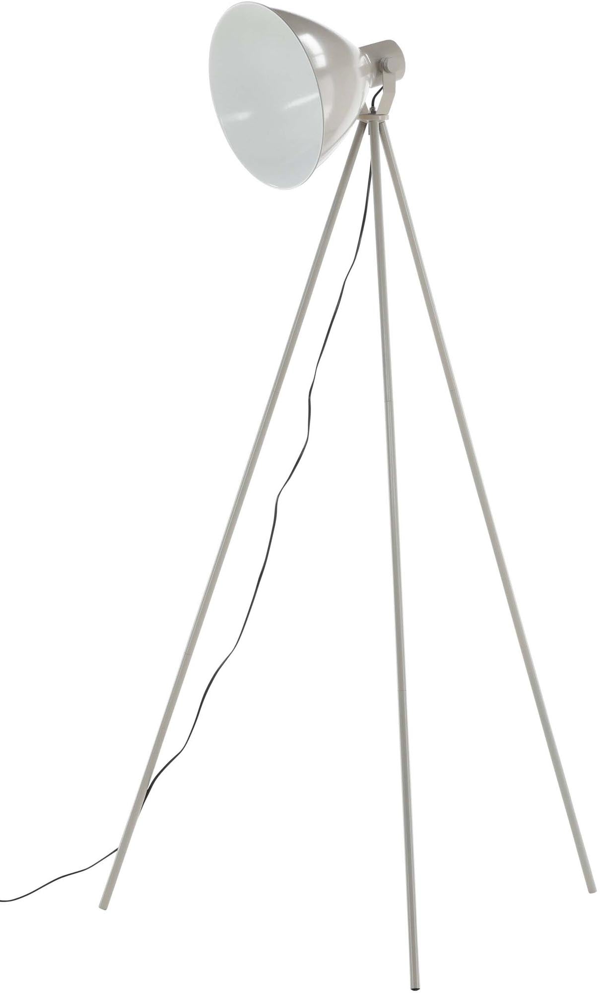 Elegante Tiv Stehleuchte von Venture Home mit robustem Stahlgestell und sanften Beigetönen. Perfekt für gemütliche Lichtakzente in jedem Raum.