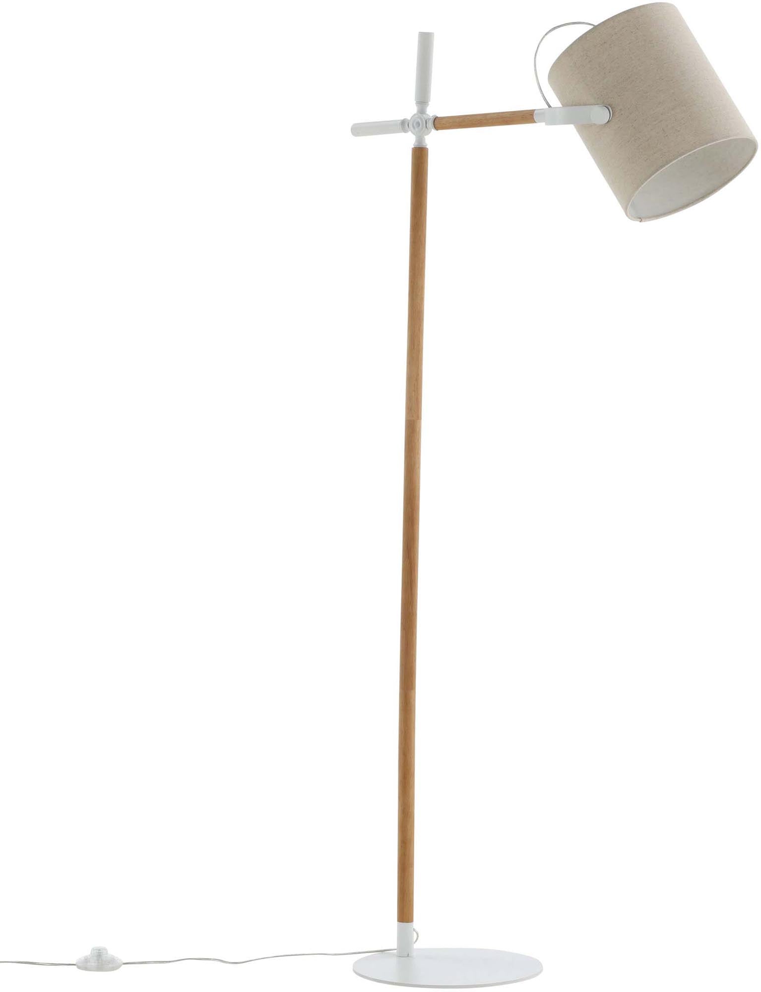 Die Dennis Stehleuchte von Venture Home vereint elegantes Design mit Funktionalität. Ihr hochwertiger Leinenschirm sorgt für warmes Licht und eine einladende Stimmung in jedem Raum.