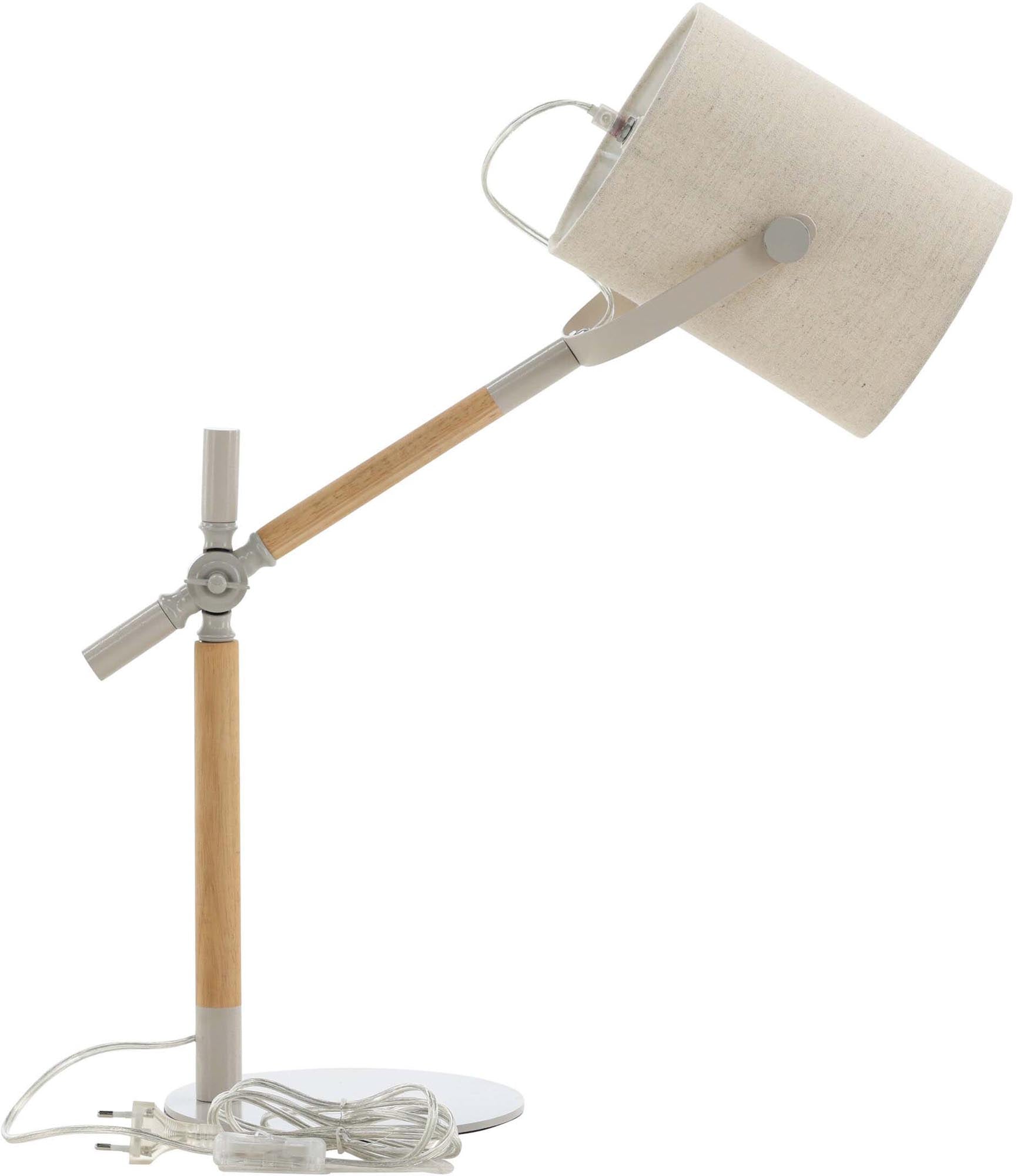 Verleihen Sie Ihrem Raum mit der Tischleuchte Dennis von Venture Home einen Hauch von Eleganz. Hochwertiger Leinenlampenschirm und vielseitig einsetzbar.