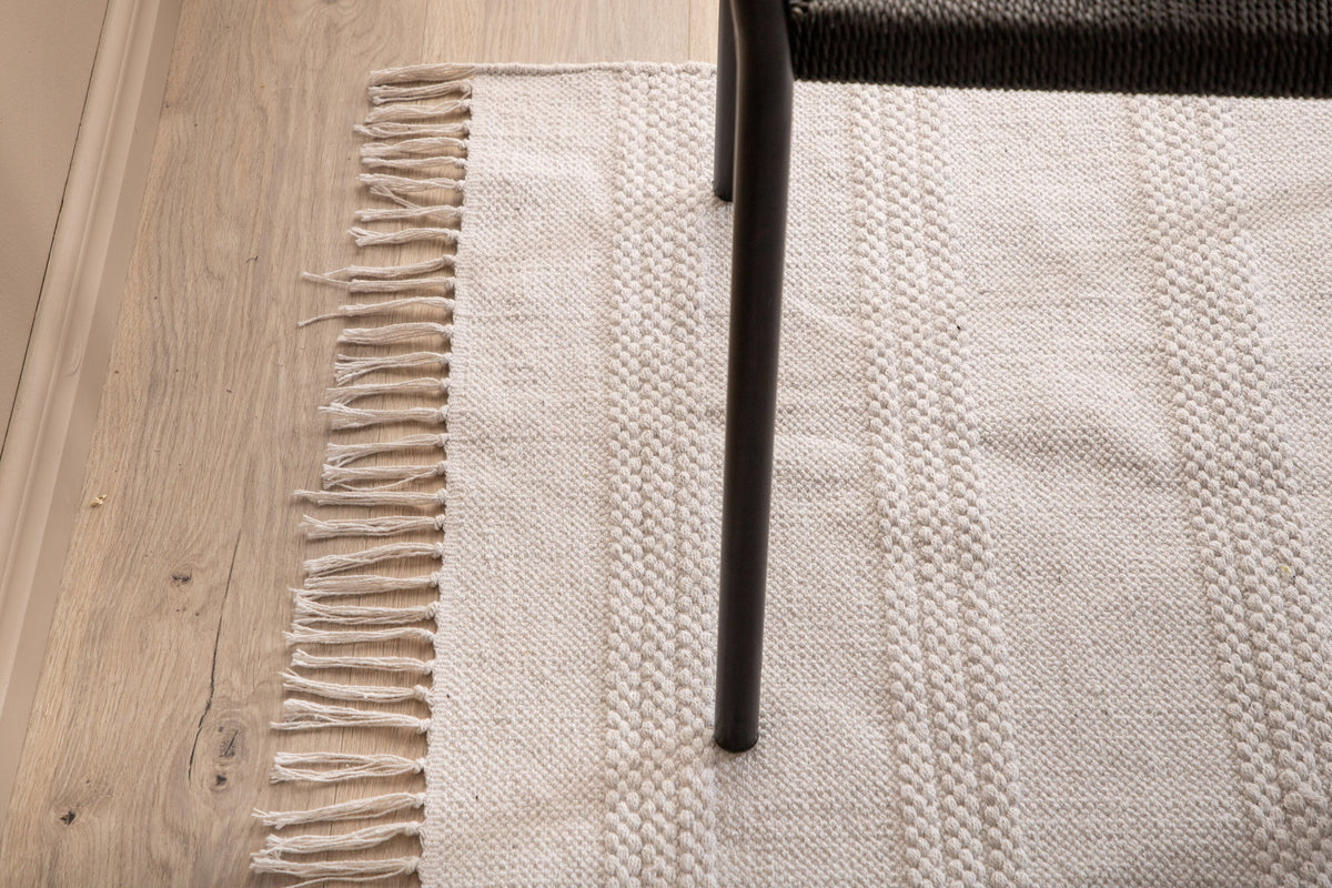 Nico Teppich in Cremefarben präsentiert im Onlineshop von KAQTU Design AG. Teppich ist von Venture Home