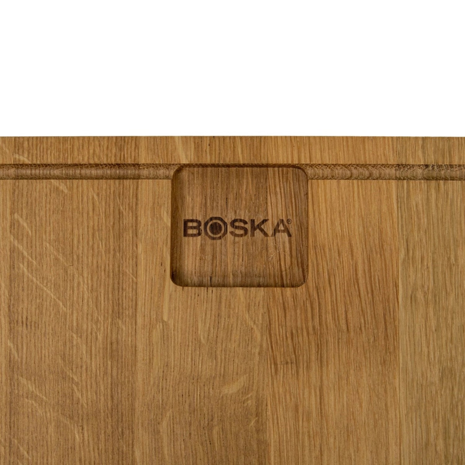 Hochwertiges Holzbrett "Friends" von Boska, 33x23x2.2cm, ideal zum Anrichten von Käse und Snacks für gesellige Runden.