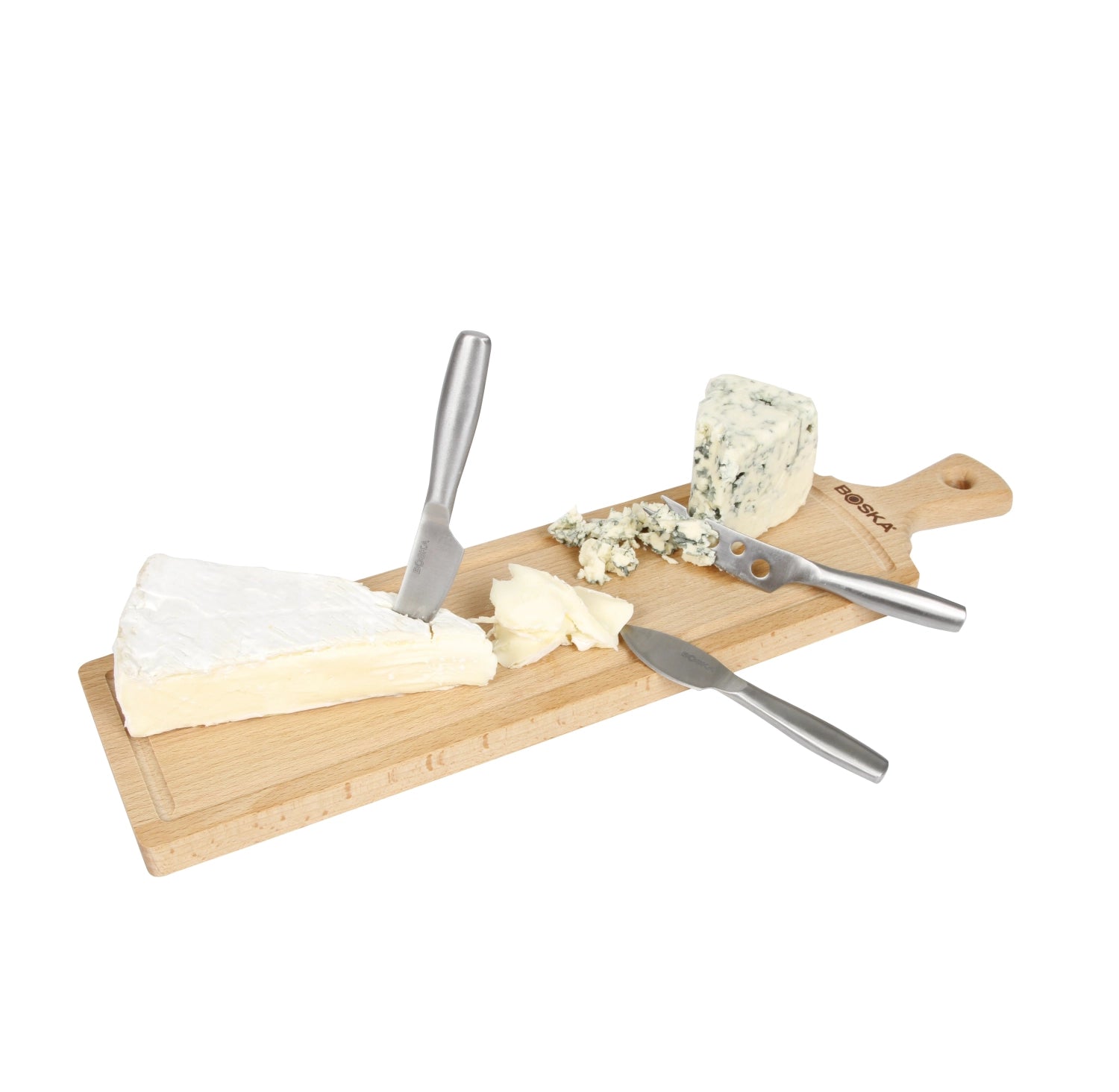 Cheese set Amigo beech wood stainless steel