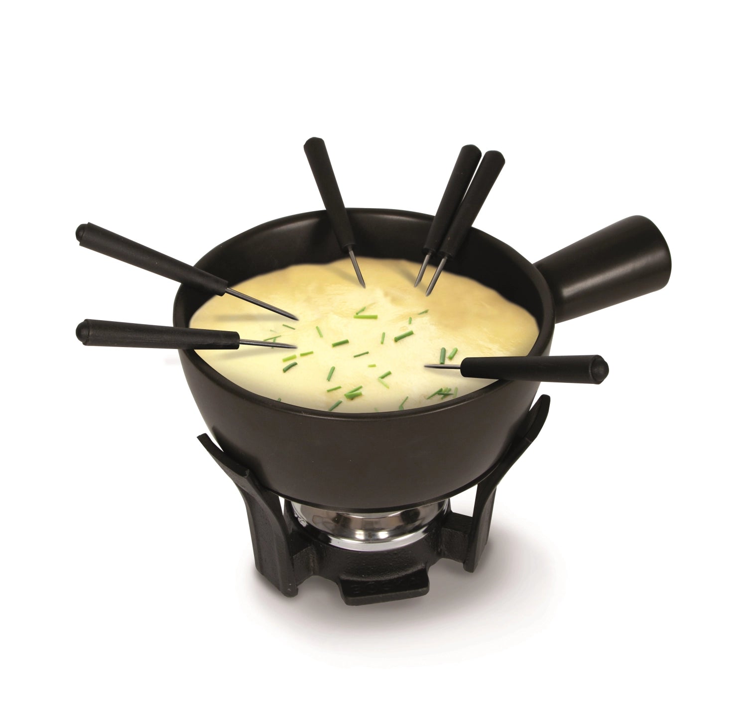 Schwarzes Fondue-Set Nero von Boska, 1.3L, perfekt für gesellige Anlässe, vereint modernes Design mit Funktionalität für unvergessliche Fondue-Momente.
