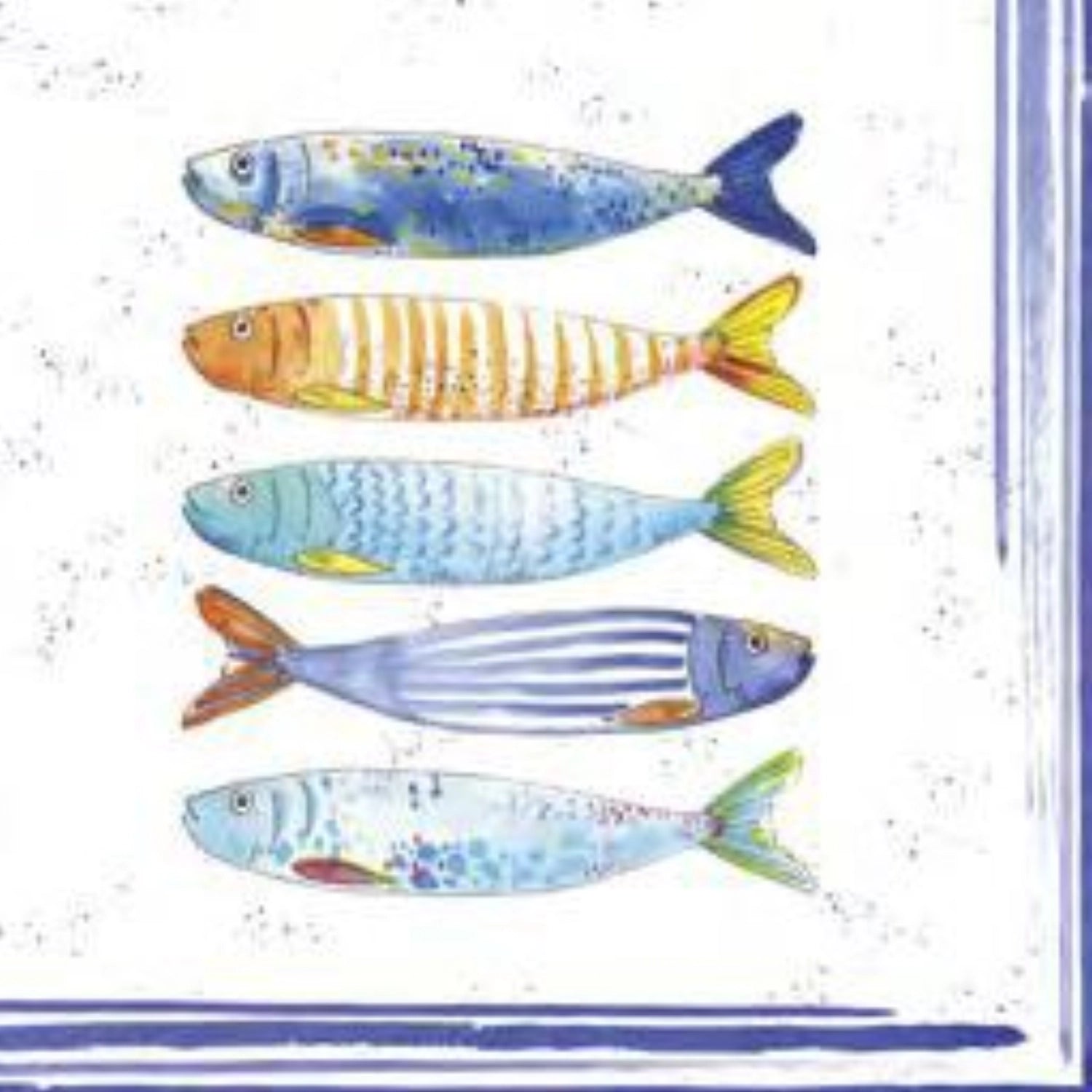 Elegante Bord de Mer Servietten von Easy Life, 20 Stück, 33x33cm, mit maritimen Motiven, perfekt für festliche Anlässe und maritime Dekoration.