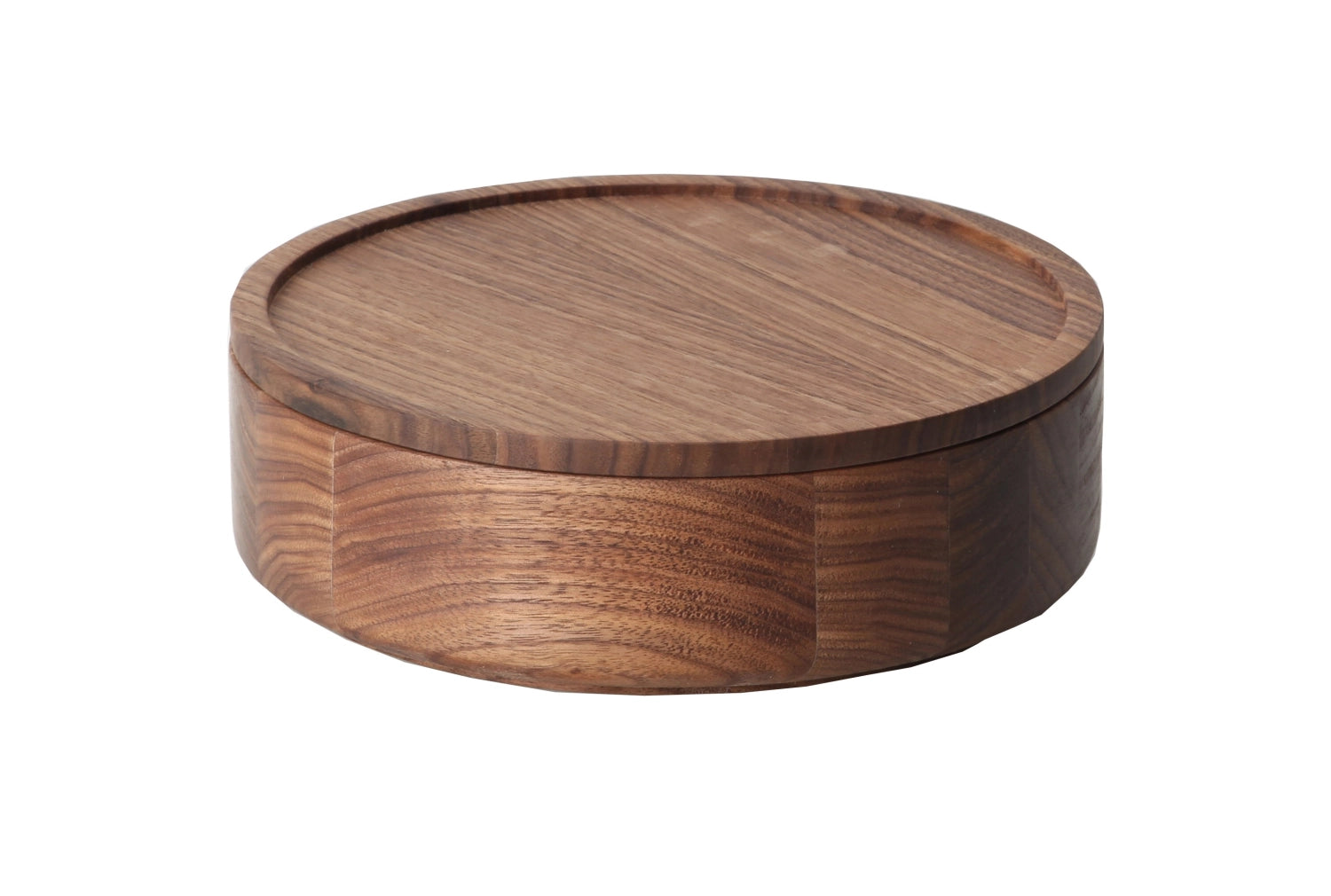 Walnuss Dose, 19x19xH6cm