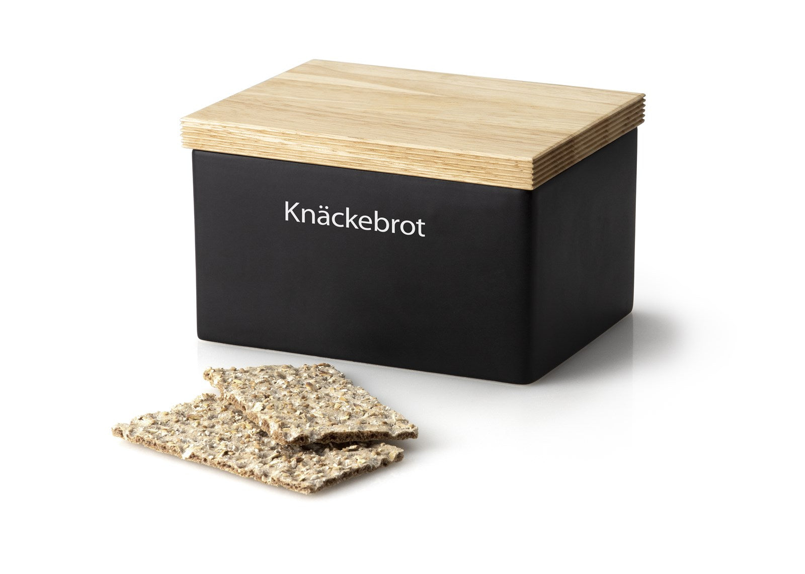 Stilvolle Vorratsdose aus schwarzer Keramik von Continenta, perfekt für die praktische und dekorative Aufbewahrung in Ihrer Küche. Maße: 17.5x13.5x11 cm.