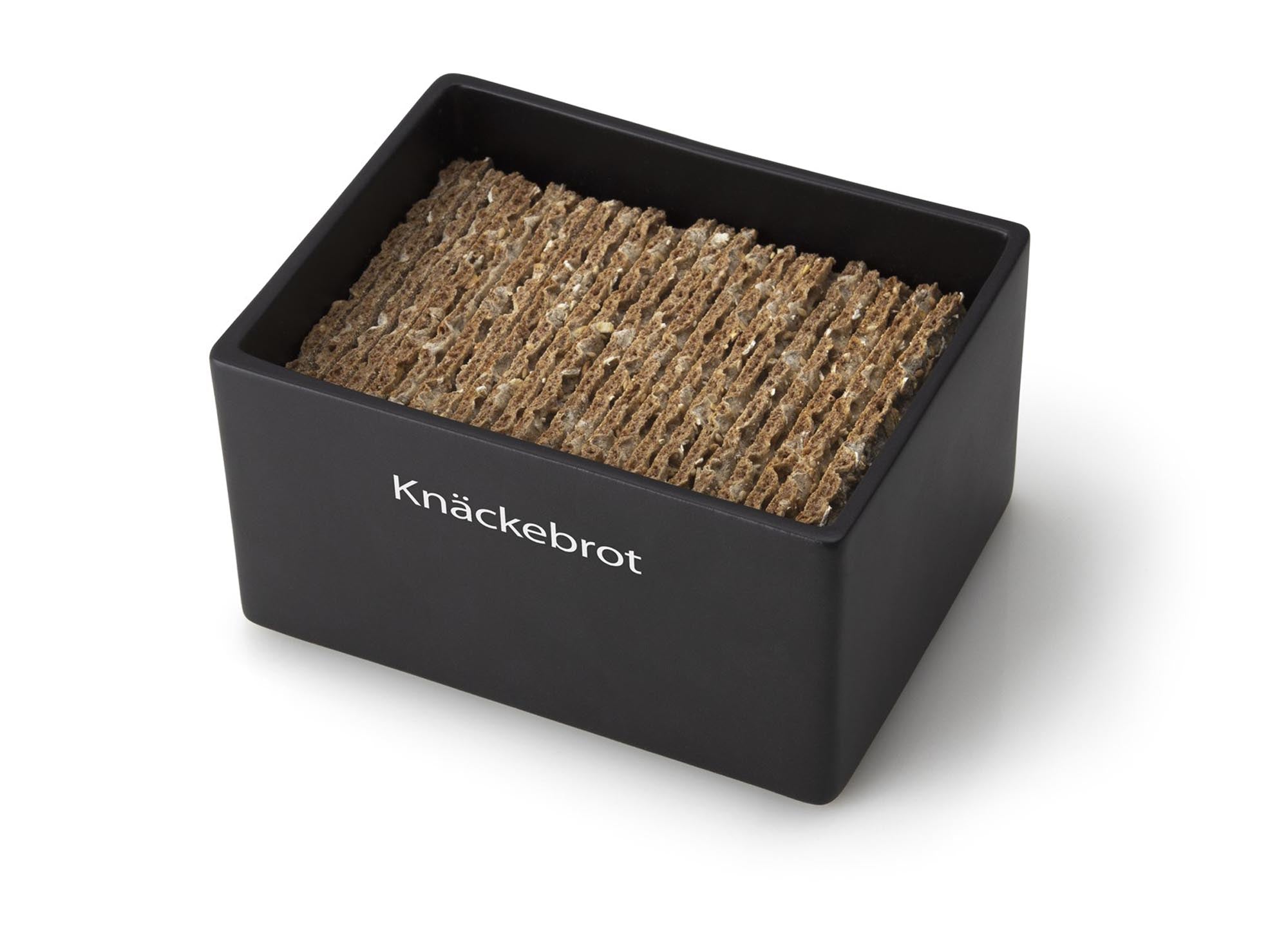 Elegante schwarze Keramik Vorratsdose von Continenta, 17.5x13.5x11 cm, ideal für die stilvolle Aufbewahrung von Lebensmitteln.