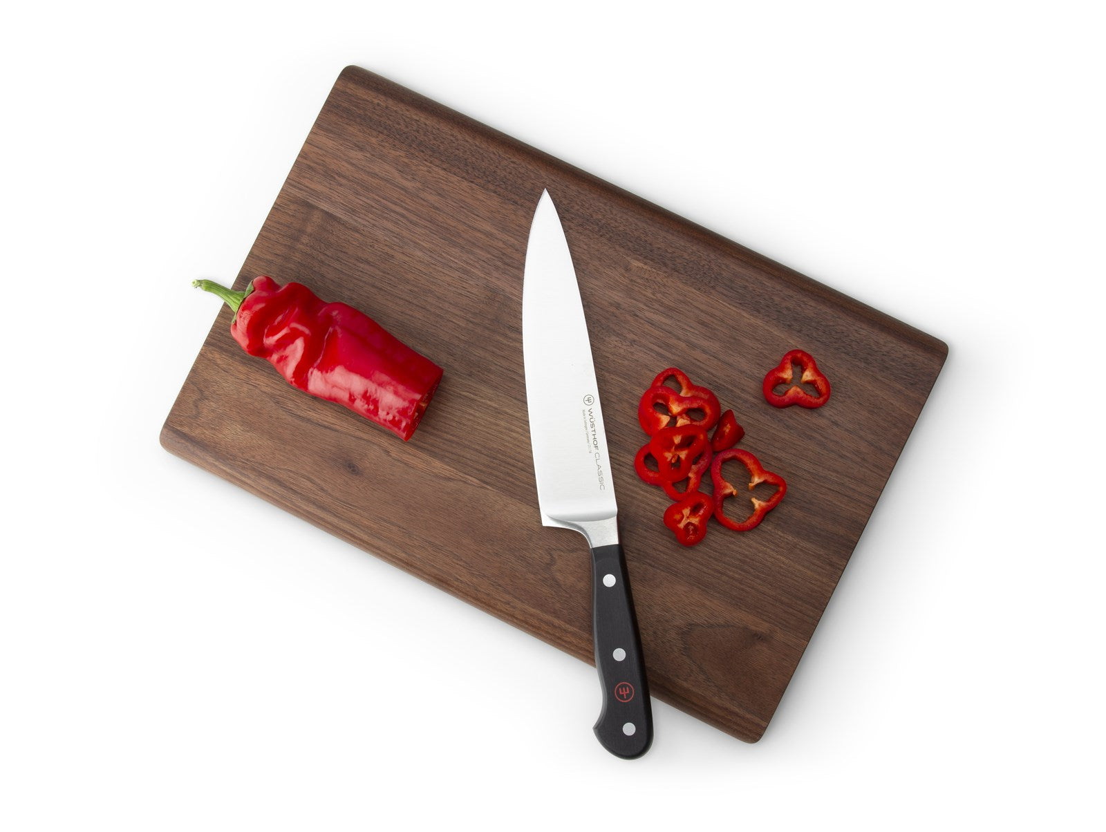 Elegantes Walnuss Schneidebrett 36x24x1.8cm von Continenta: robust, einzigartig, ideal zum Schneiden und Servieren, ein Must-Have für jede Küche.