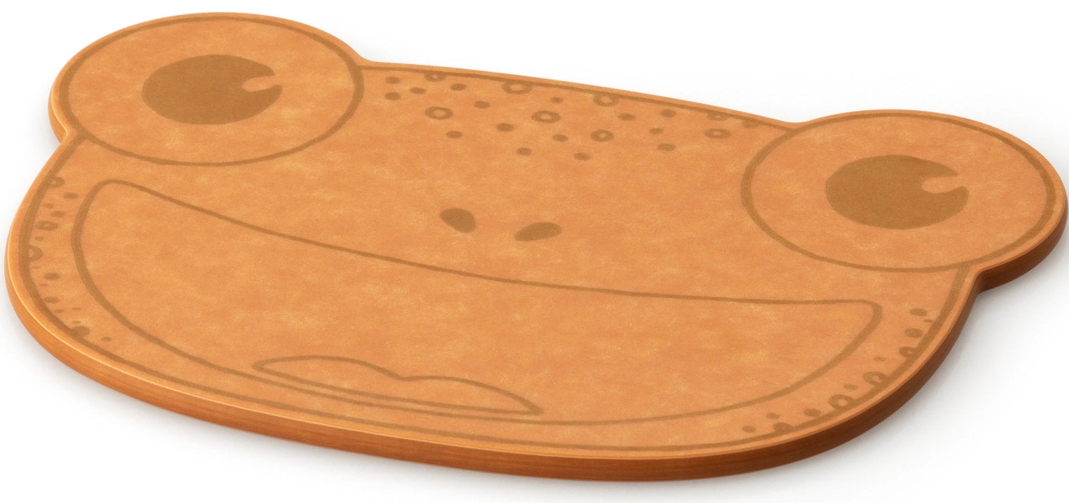 Entdecken Sie das Duracore Kinderbrett Frosch von Continenta! Ideal für Kinder, umweltfreundlich, spülmaschinenfest und mit fröhlichem Design.