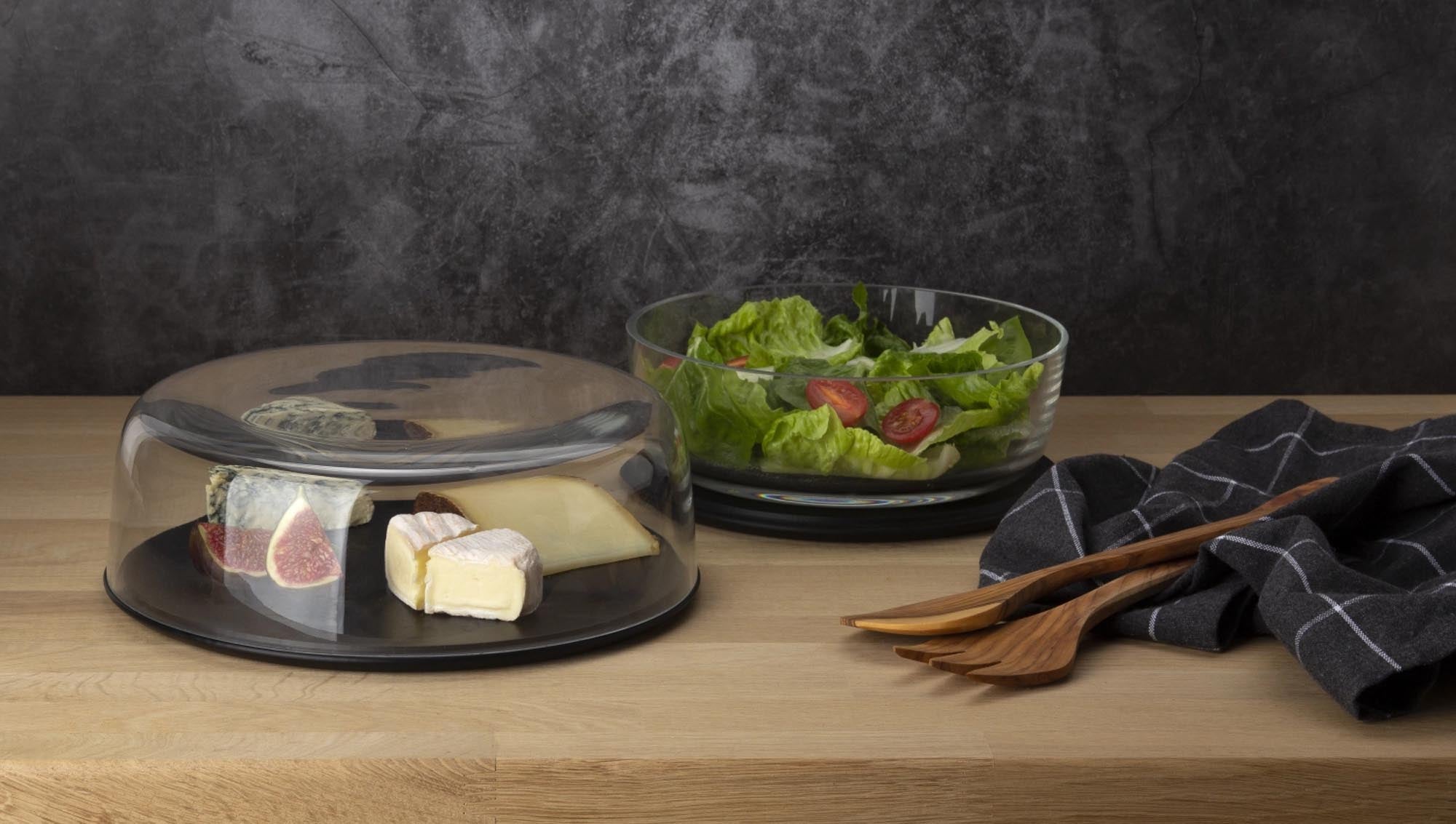 Elegante Duracore Käseglocke und Deckelschüssel, Ø 27 cm – ideal für Käse, Wurst und mehr. Langlebig, luftdicht und spülmaschinenfest.