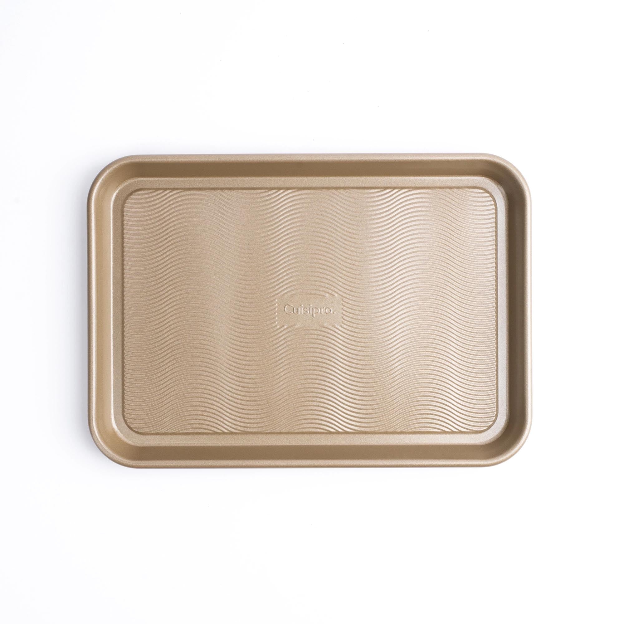 Hochwertiges Cuisipro Backblech aus Edelstahl (34.25x24x2.5cm) für gleichmäßiges Backen, pflegeleicht und langlebig. Ideal für Kekse, Brownies und mehr!