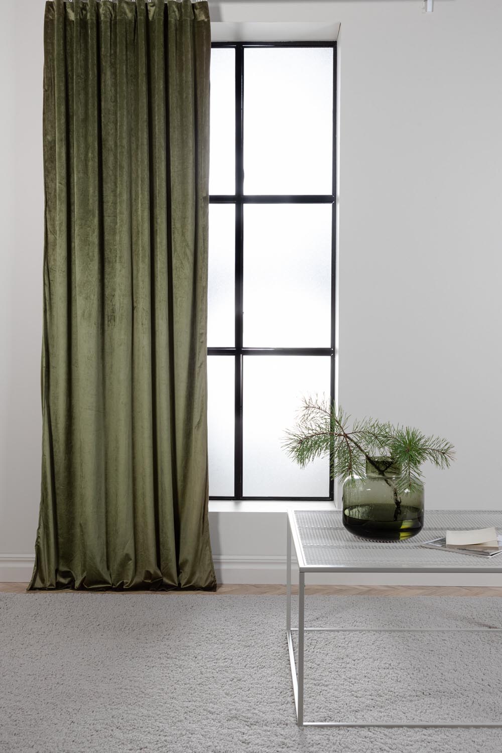 Mary Vorhang 2er Pack in Moosgrün präsentiert im Onlineshop von KAQTU Design AG. Vorhang ist von Venture Home