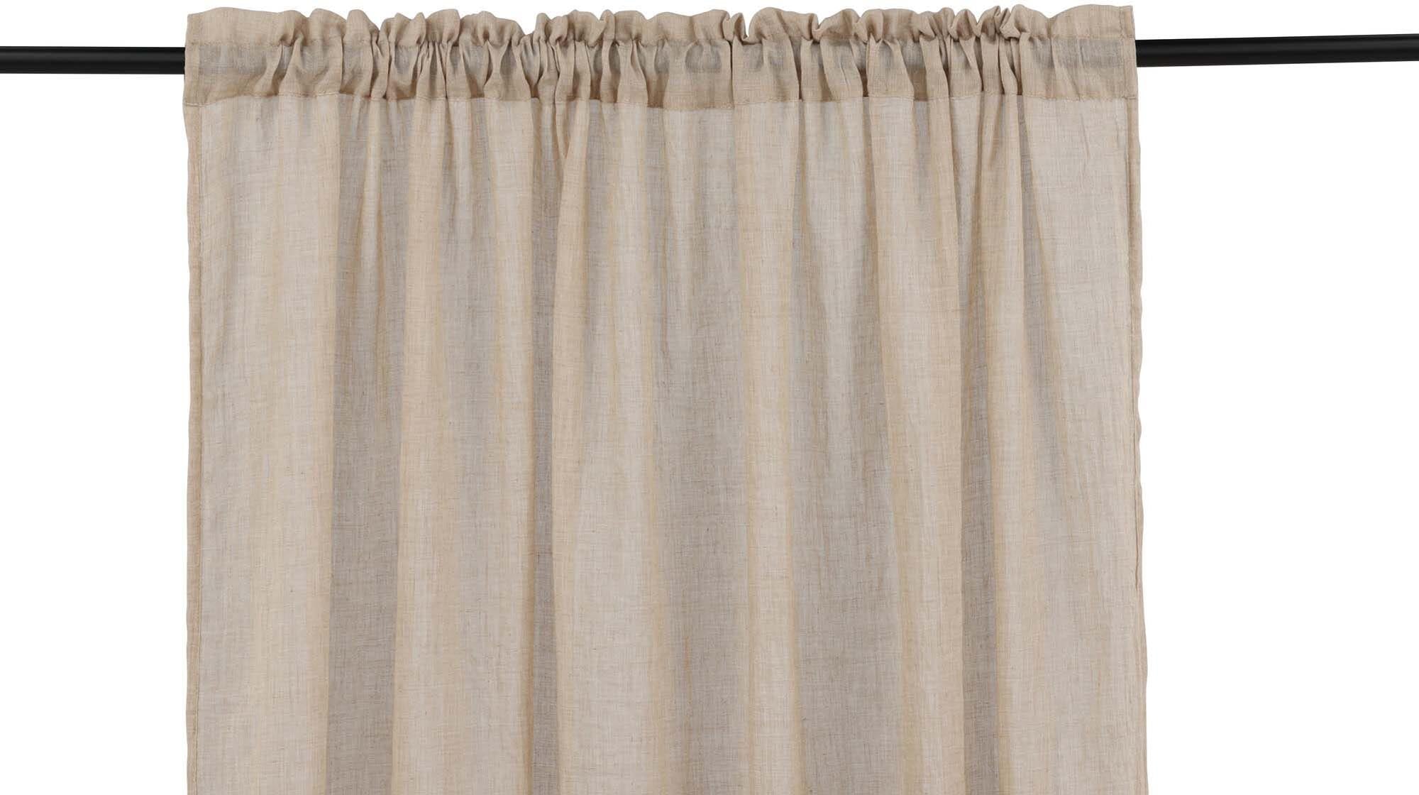 Elena Vorhang 2er Pack: Stilvolle Vorhänge aus langlebiger Baumwoll-Polyester-Mischung, die Licht sanft filtern und jedem Raum Eleganz verleihen.